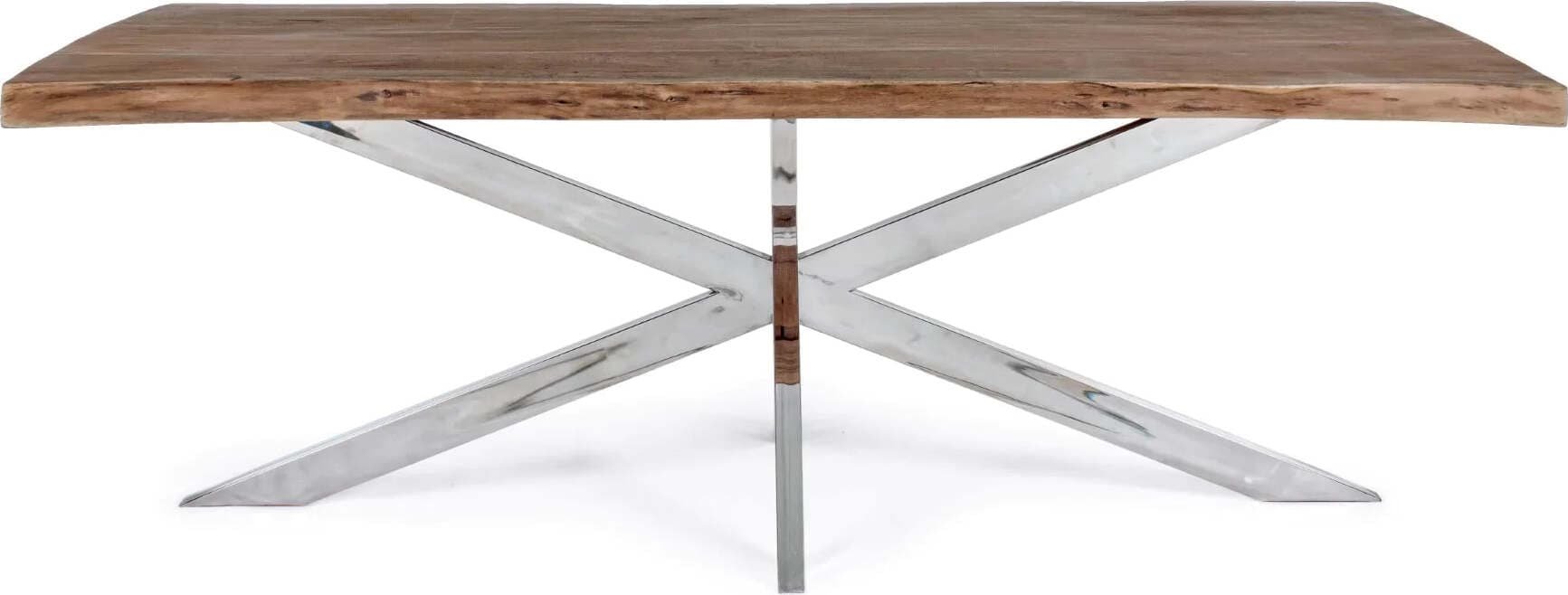 Tavolo Arkansas rettangolare, con gambe, in legno d'acacia da 220 cm Casa e cucina/Arredamento/Sala da pranzo/Tavoli da sala da pranzo Decor Space - Altamura, Commerciovirtuoso.it