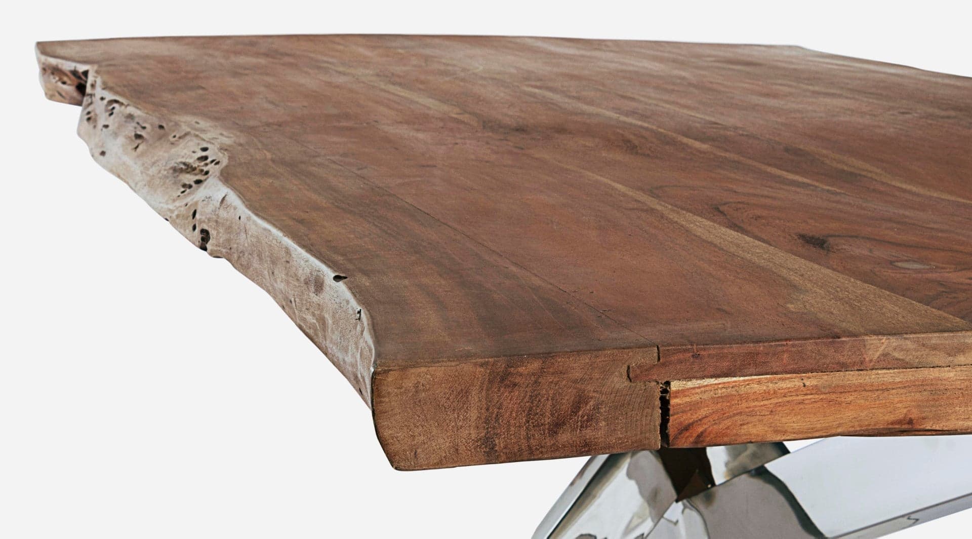 Tavolo Arkansas rettangolare, con gambe, in legno d'acacia da 220 cm in Tavoli da sala da pranzo Decor Space - Altamura, commercioVirtuoso.it