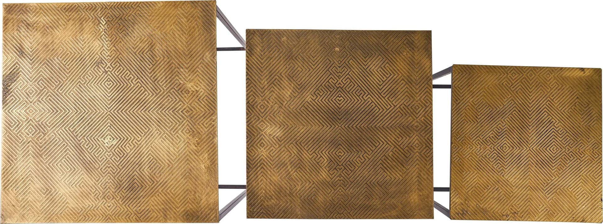 Tavolini Da Salotto Moderno in Metallo Anticato H 62 Cm Prodotto Artigianale Casa e cucina/Arredamento/Soggiorno/Tavoli e tavolini/Console e tavoli da divano Decor Space - Altamura, Commerciovirtuoso.it