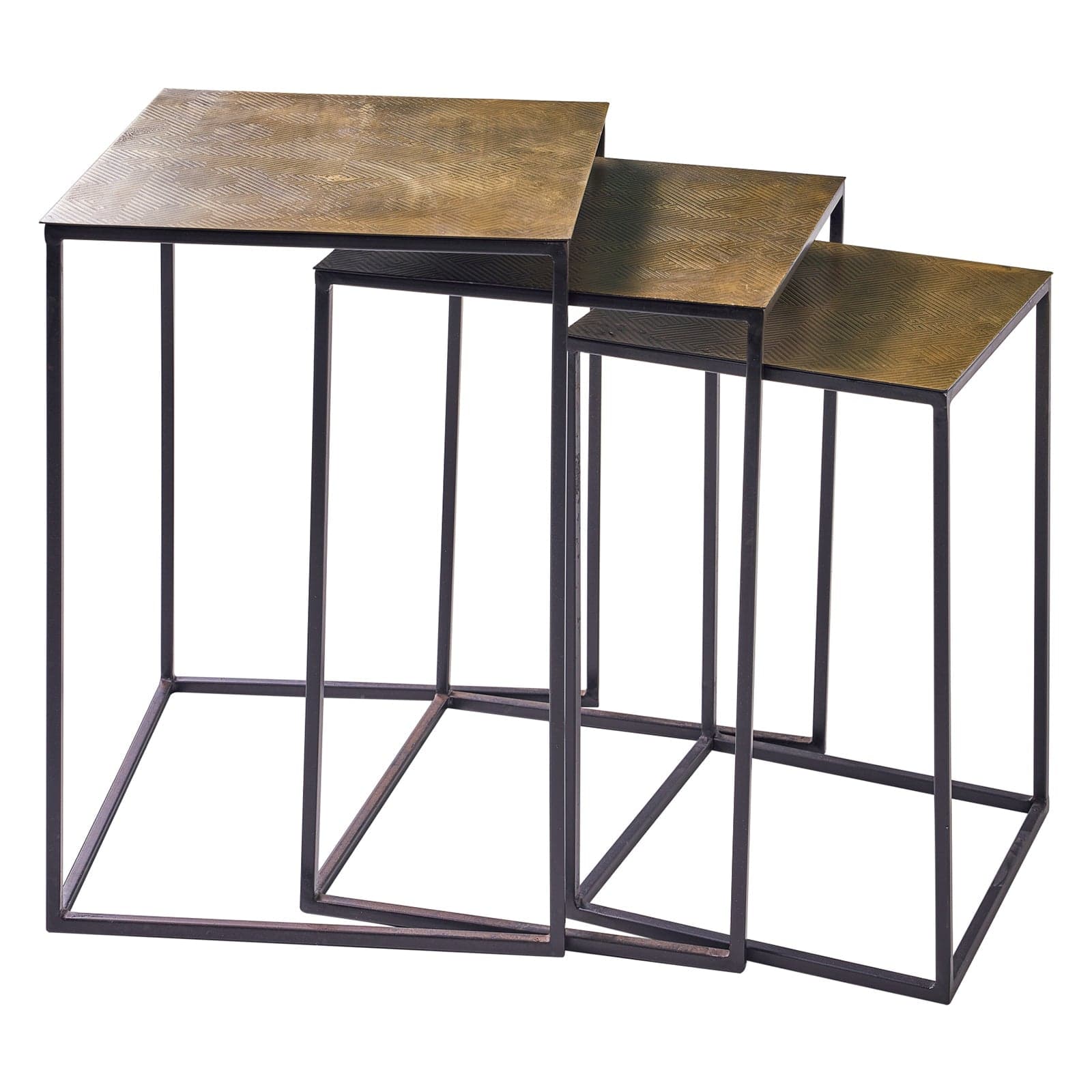 Tavolini da salotto moderno in metallo anticato h 62 cm prodotto artigianale in Console e tavoli da divano Decor Space - Altamura, commercioVirtuoso.it