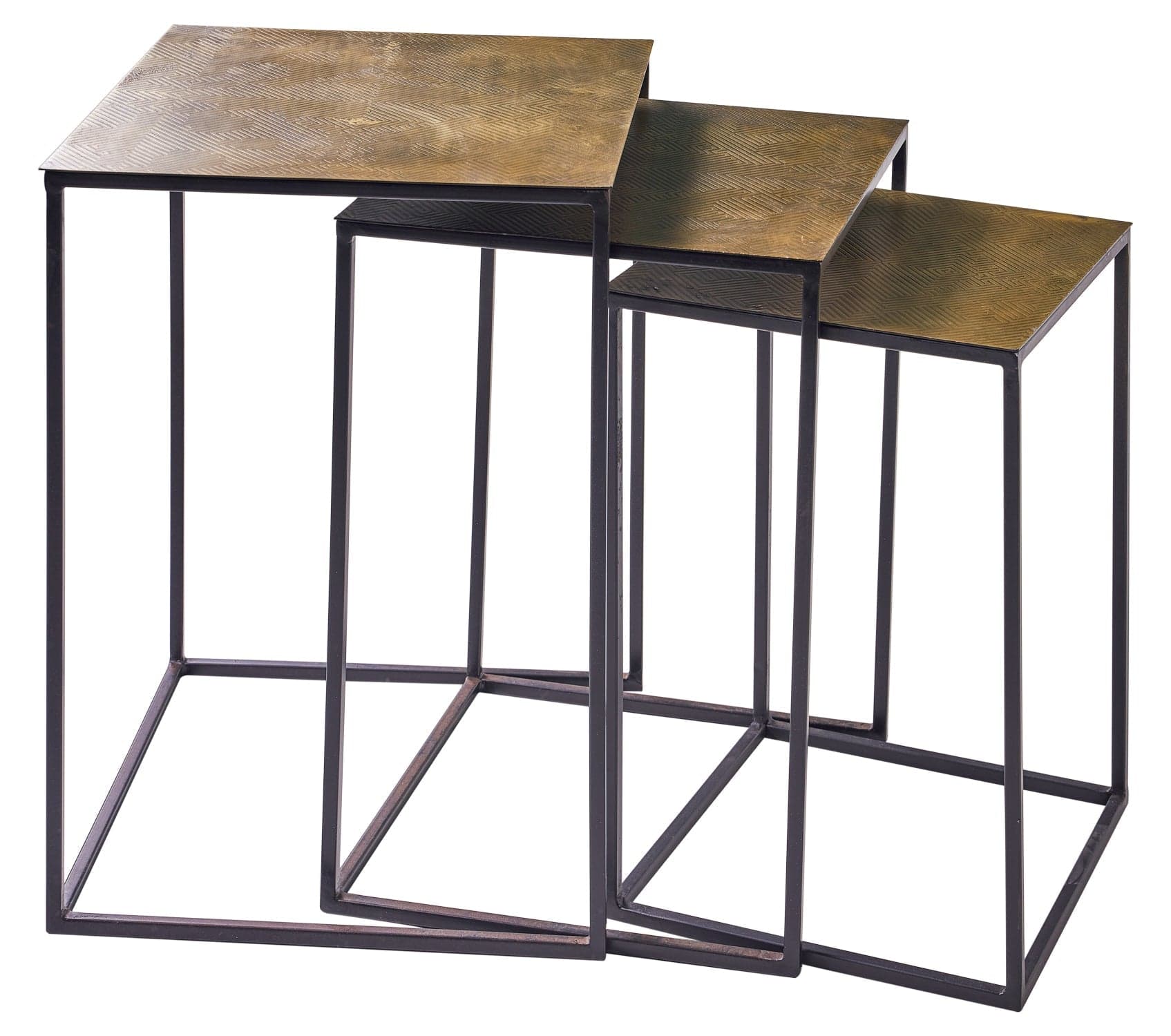 Tavolini da salotto moderno in metallo anticato h 62 cm prodotto artigianale in Console e tavoli da divano Decor Space - Altamura, commercioVirtuoso.it