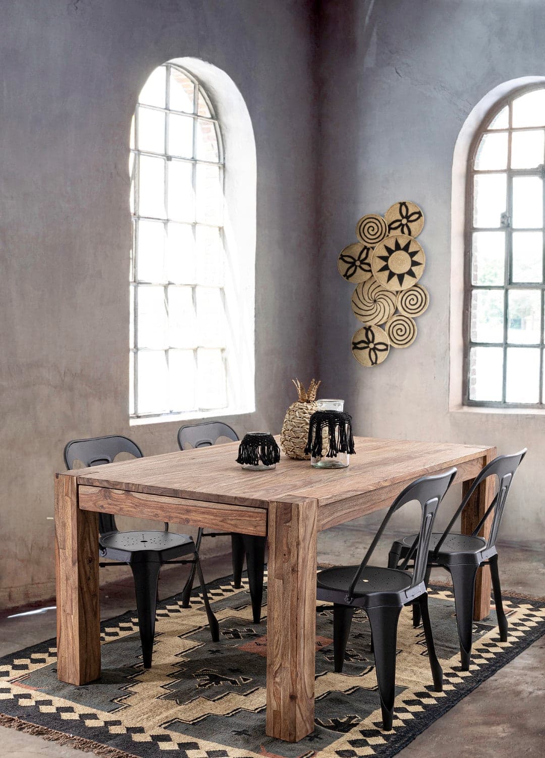 Tavolo allungabile Sunderland rettangolare, con gambe, in legno sheesham da 175-265 x 90 cm in Tavoli da sala da pranzo Decor Space - Altamura, commercioVirtuoso.it