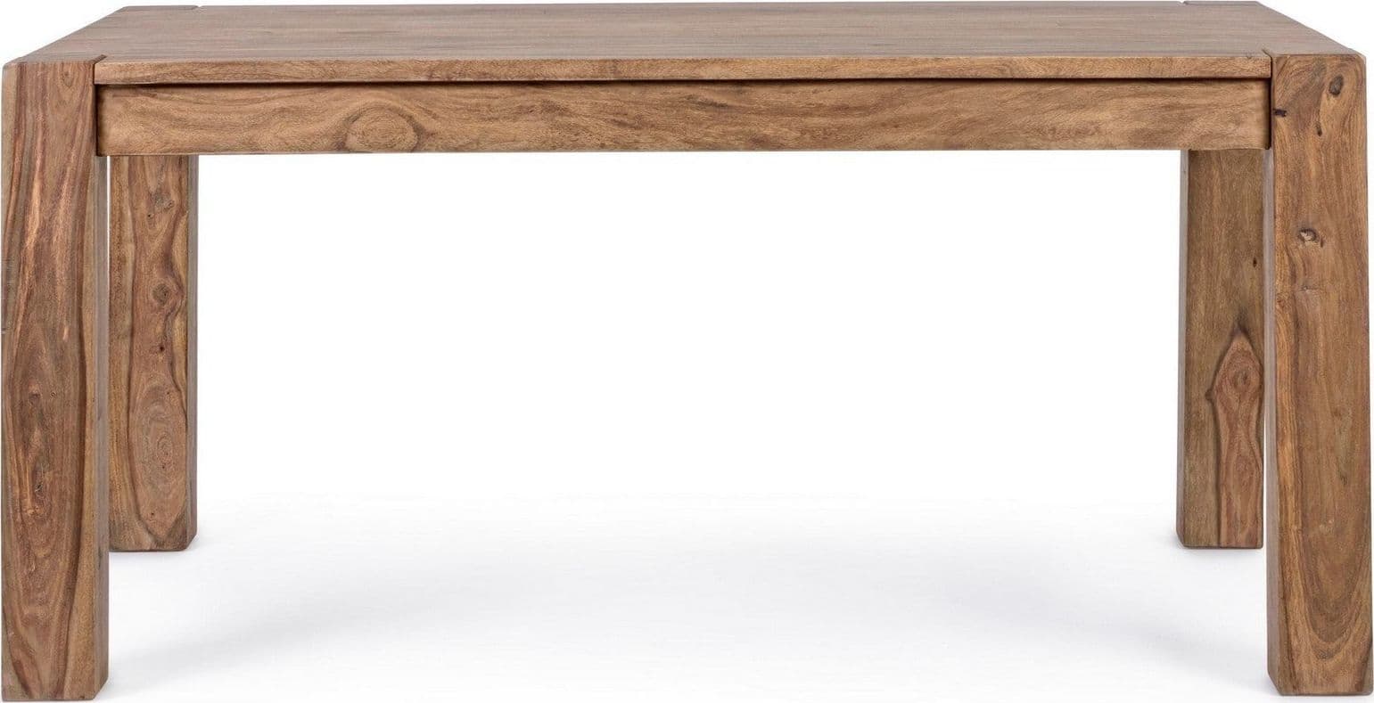 Tavolo Salford allungabile rettangolare, con gambe, piano in legno sheesham, stile design in Tavoli da sala da pranzo Decor Space - Altamura, commercioVirtuoso.it