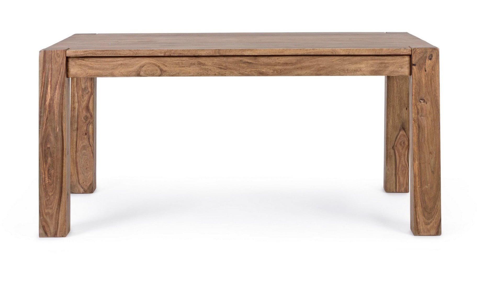 Tavolo Salford allungabile rettangolare, con gambe, piano in legno sheesham, stile design in Tavoli da sala da pranzo Decor Space - Altamura, commercioVirtuoso.it