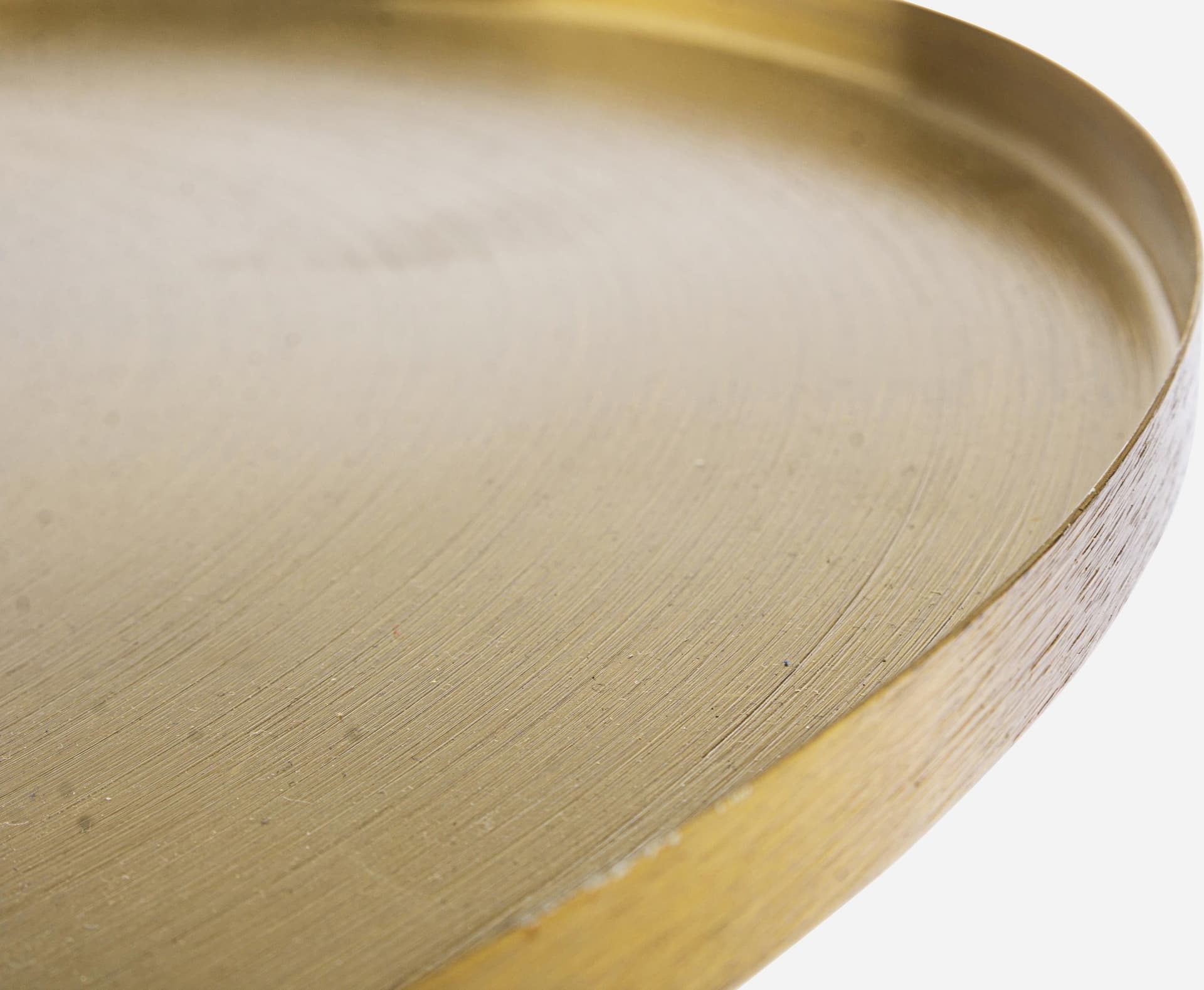 Tavolino per salotto moderno "Kalpita " Ø 51 cm in acciaio con finitura ottone in Console e tavoli da divano Decor Space - Altamura, commercioVirtuoso.it