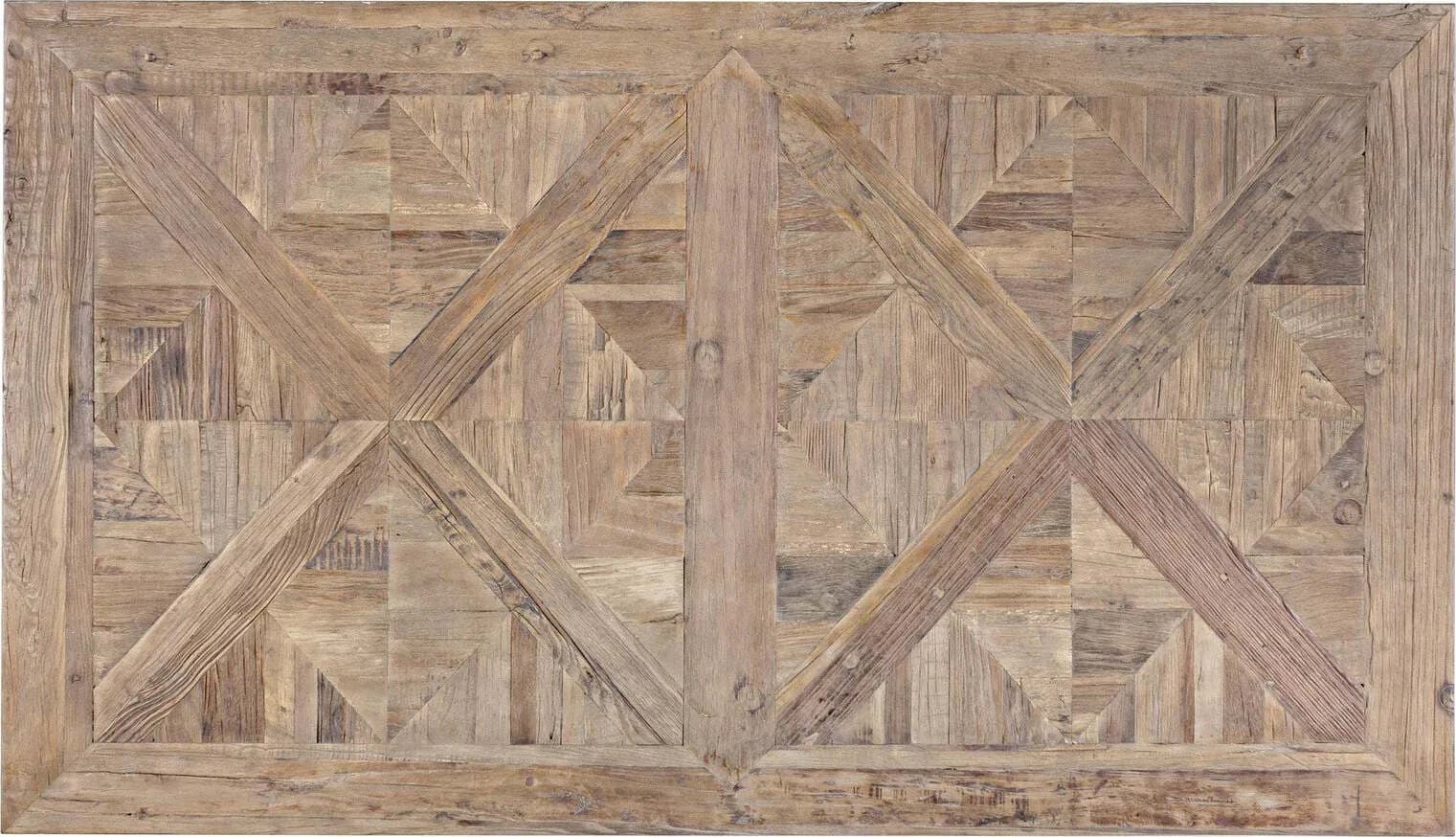 Tavolo Kaily rettangolare, con gambe, piano con lavorazione anticata a parquet, stile classico Casa e cucina/Arredamento/Sala da pranzo/Tavoli da sala da pranzo Decor Space - Altamura, Commerciovirtuoso.it