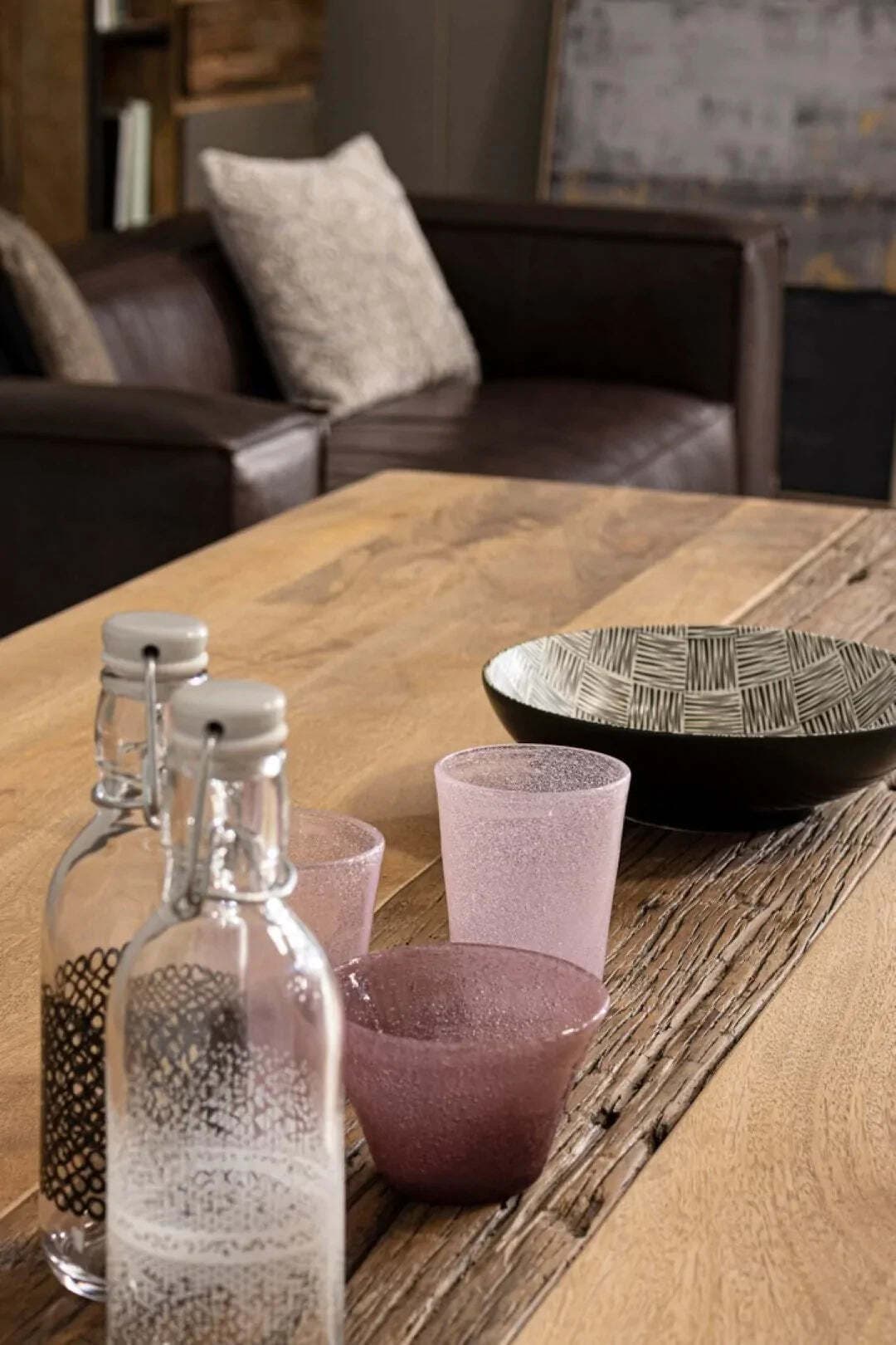 Tavolo Manchester rettangolare, con gambe in acciaio, piano in legno di mango, stile moderno Casa e cucina/Arredamento/Sala da pranzo/Tavoli da sala da pranzo Decor Space - Altamura, Commerciovirtuoso.it