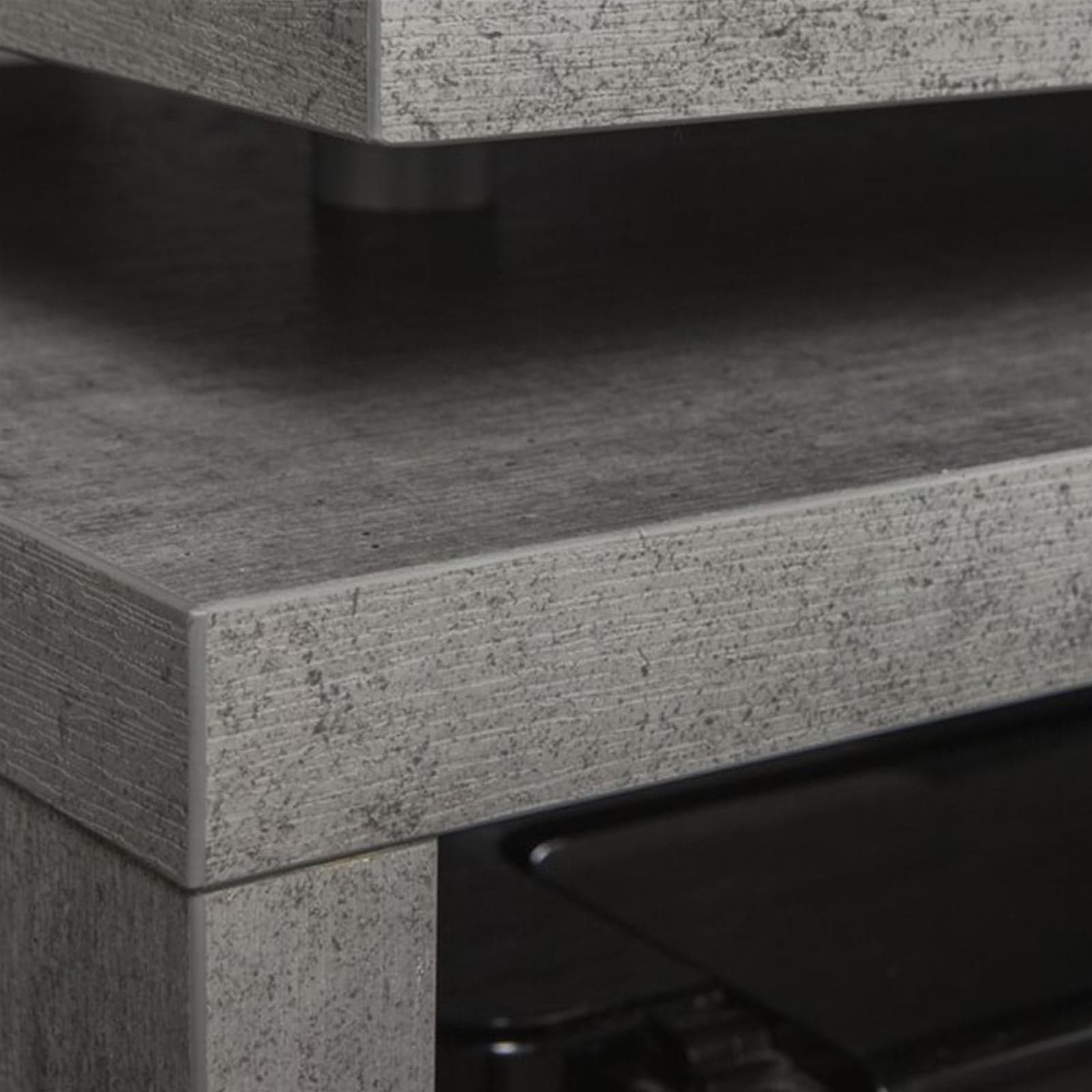 Scrivania angolare con cassettiera color cemento e bianco laccato da ufficio 150 cm "Made in Italy" - 10