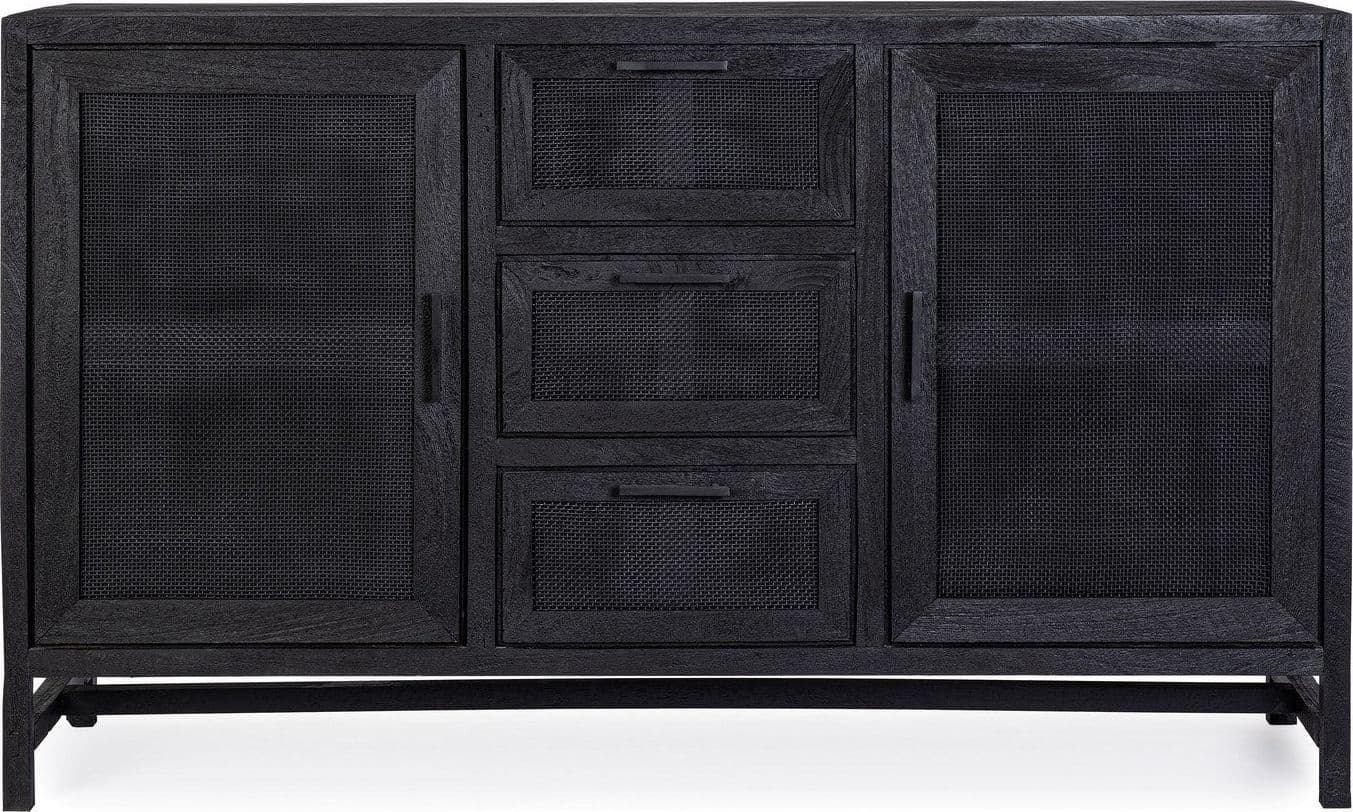 Credenza "Weston" con struttura in legno di mango, schienale e fondo cassetti in mdf in Credenze Decor Space - Altamura, commercioVirtuoso.it