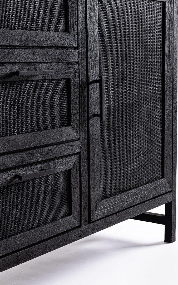 Credenza "Weston" con struttura in legno di mango, schienale e fondo cassetti in mdf in Credenze Decor Space - Altamura, commercioVirtuoso.it