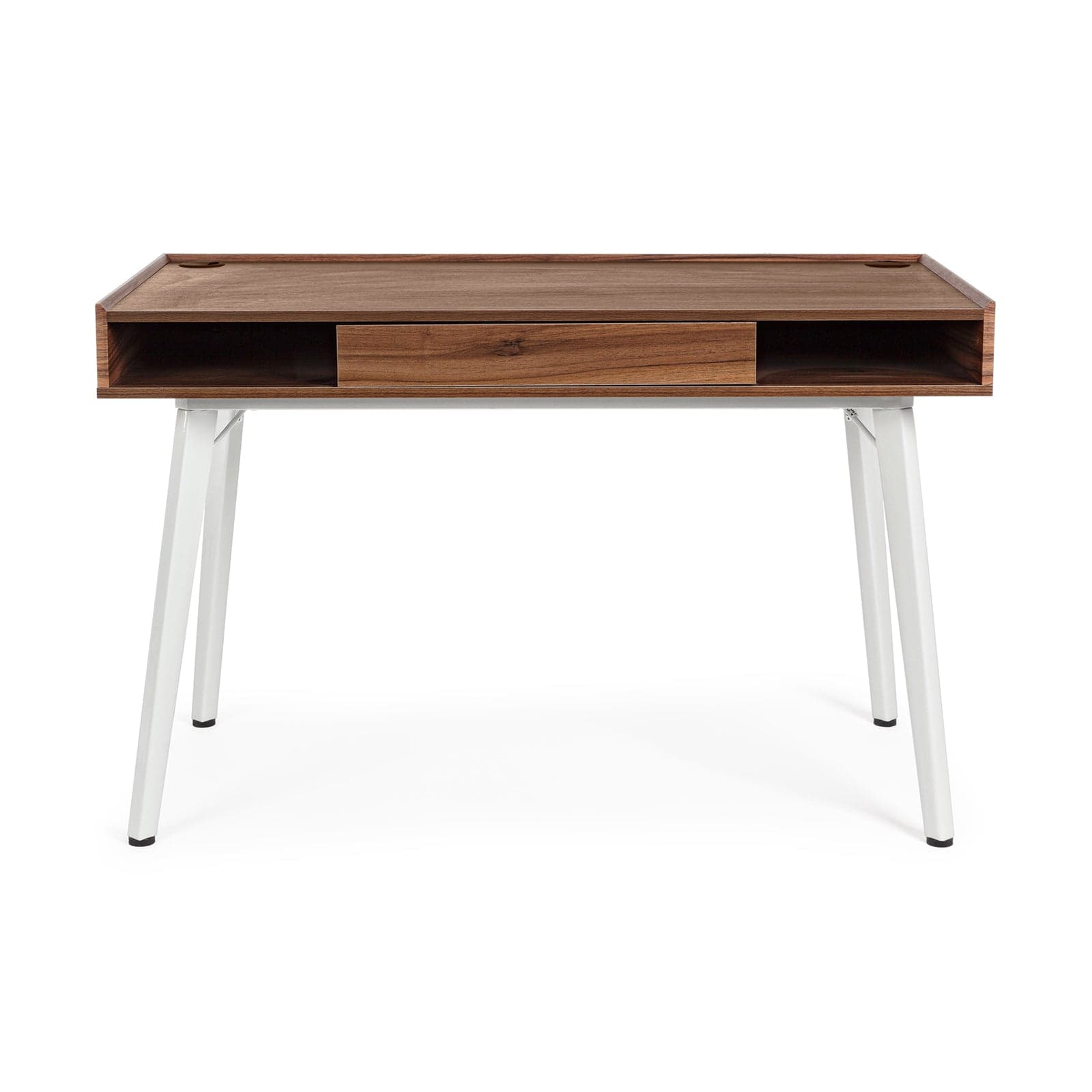 Scrivania con 1 cassetto e gambe in acciaio bianco "Juliette" per ufficio e cameretta 120 cm - 2
