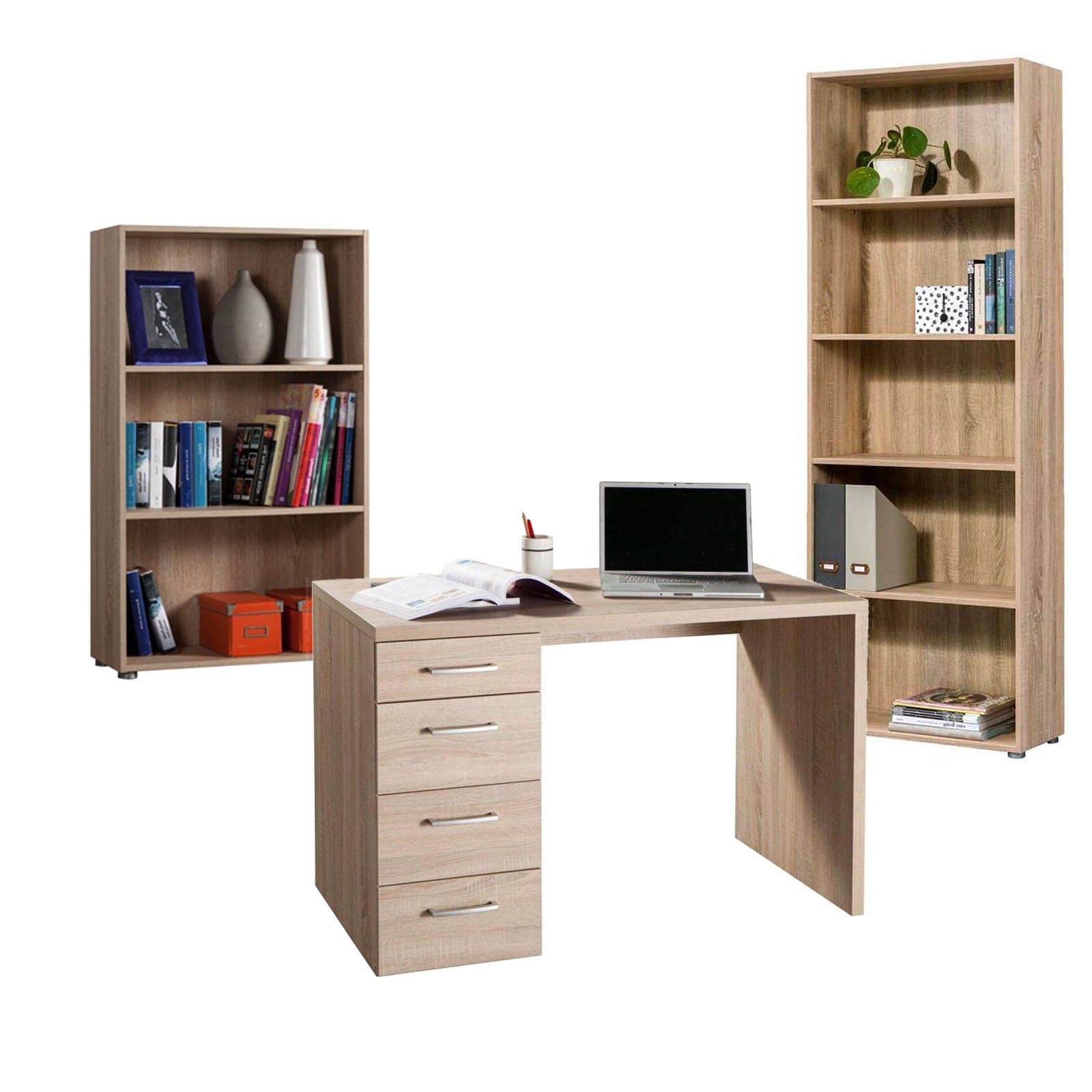 Scrivania con 4 cassetti, postazione porta PC da ufficio e cameretta 110 cm "Made in Italy" in Postazioni di lavoro per computer Decor Space - Altamura, commercioVirtuoso.it