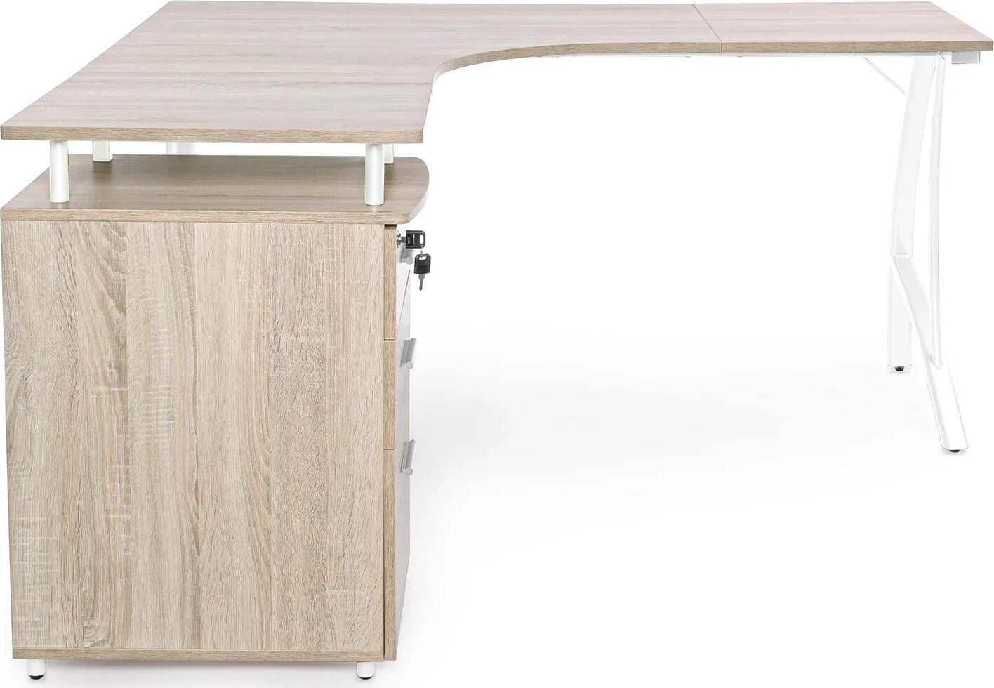 Scrivania angolare rovere con cassettiera da ufficio e cameretta 151 cm Casa e cucina/Arredamento/Studio/Scrivanie e postazioni di lavoro/Scrivanie Decor Space - Altamura, Commerciovirtuoso.it