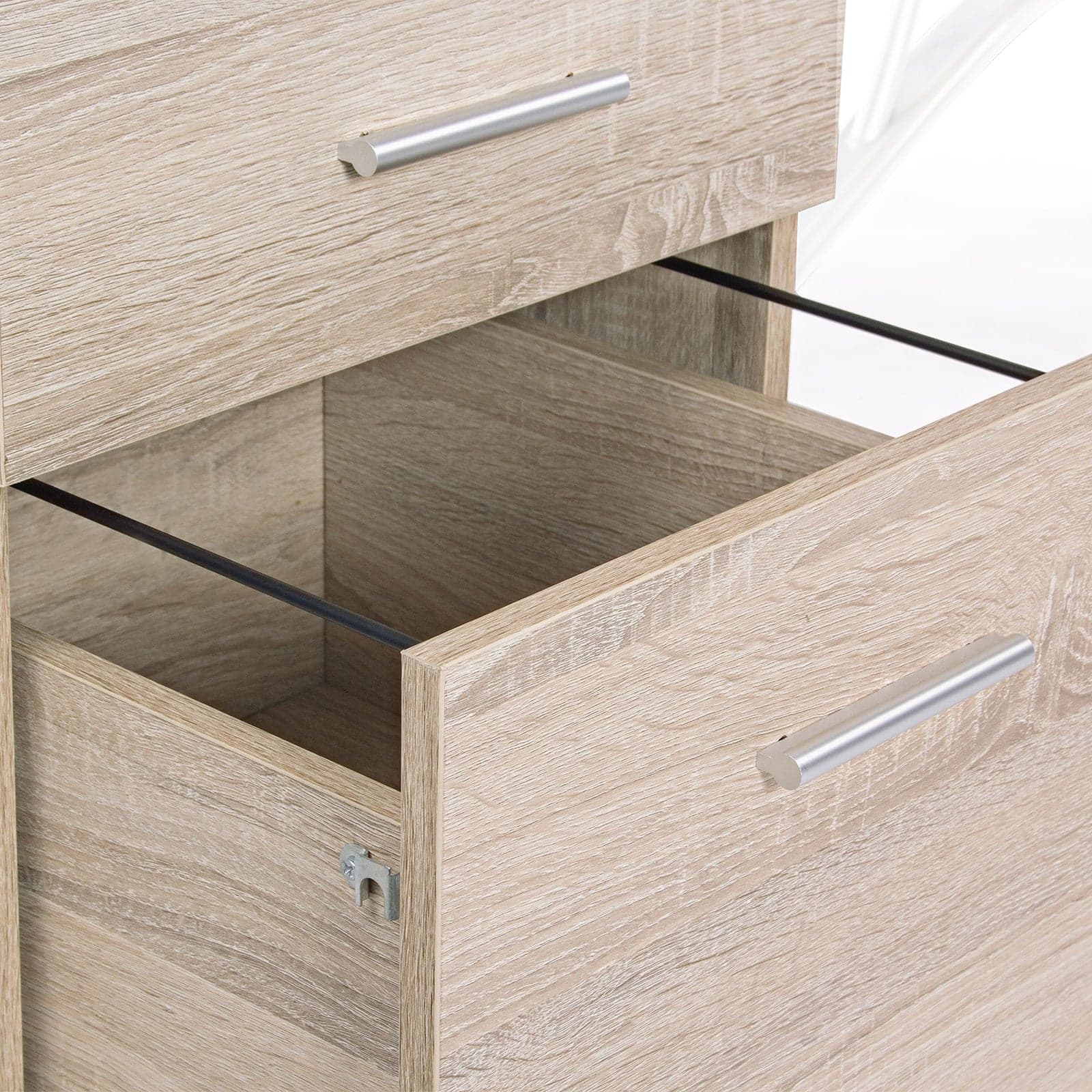 Scrivania angolare rovere con cassettiera da ufficio e cameretta 151 cm in Scrivanie Decor Space - Altamura, commercioVirtuoso.it