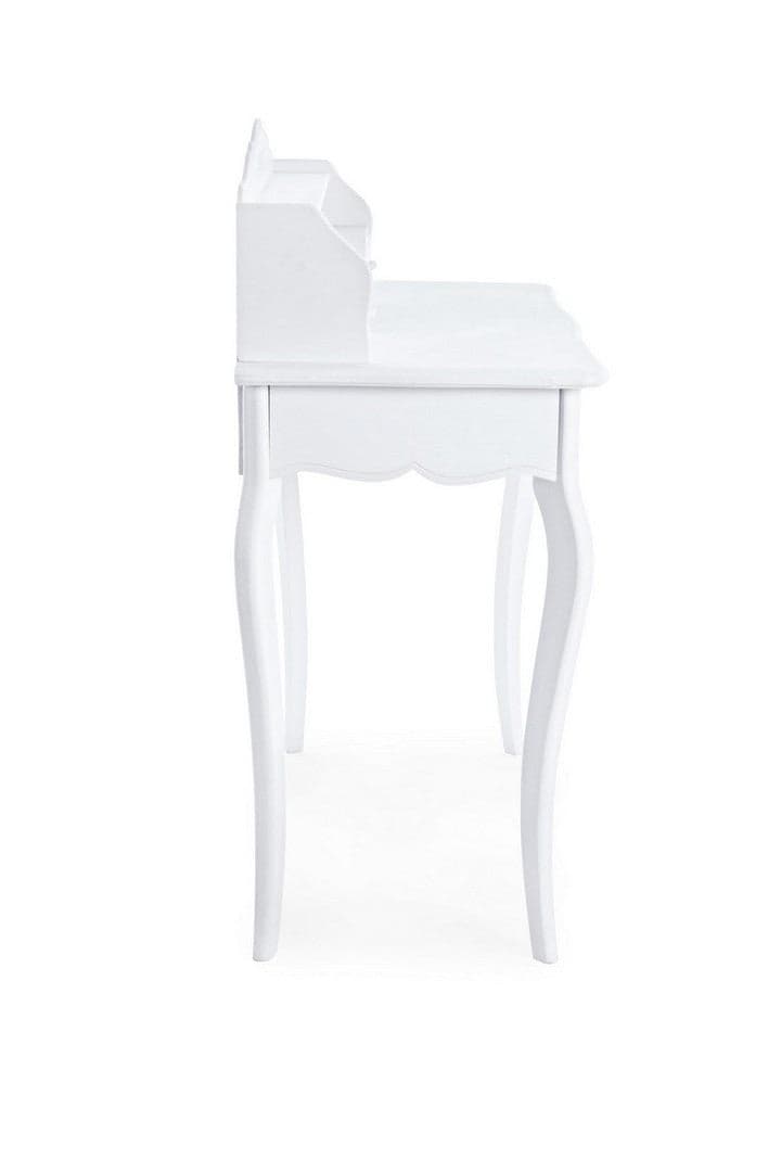 Scrittoio "Daisy" bianco, con 2 cassetti, struttura in legno, stile vintage, 100 x 45 x 103 cm in Scrivanie Decor Space - Altamura, commercioVirtuoso.it