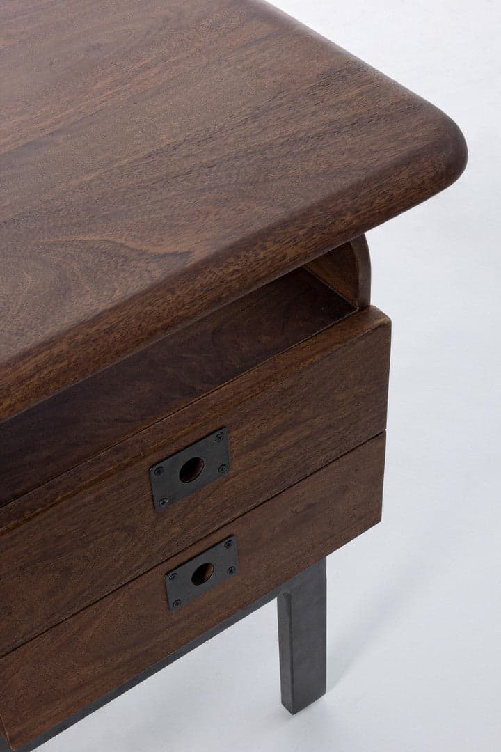 Scrivania "Jupiter" con 2 cassetti, struttura in legno di mango, stile vintage, 165x70x77h in Scrivanie Decor Space - Altamura, commercioVirtuoso.it