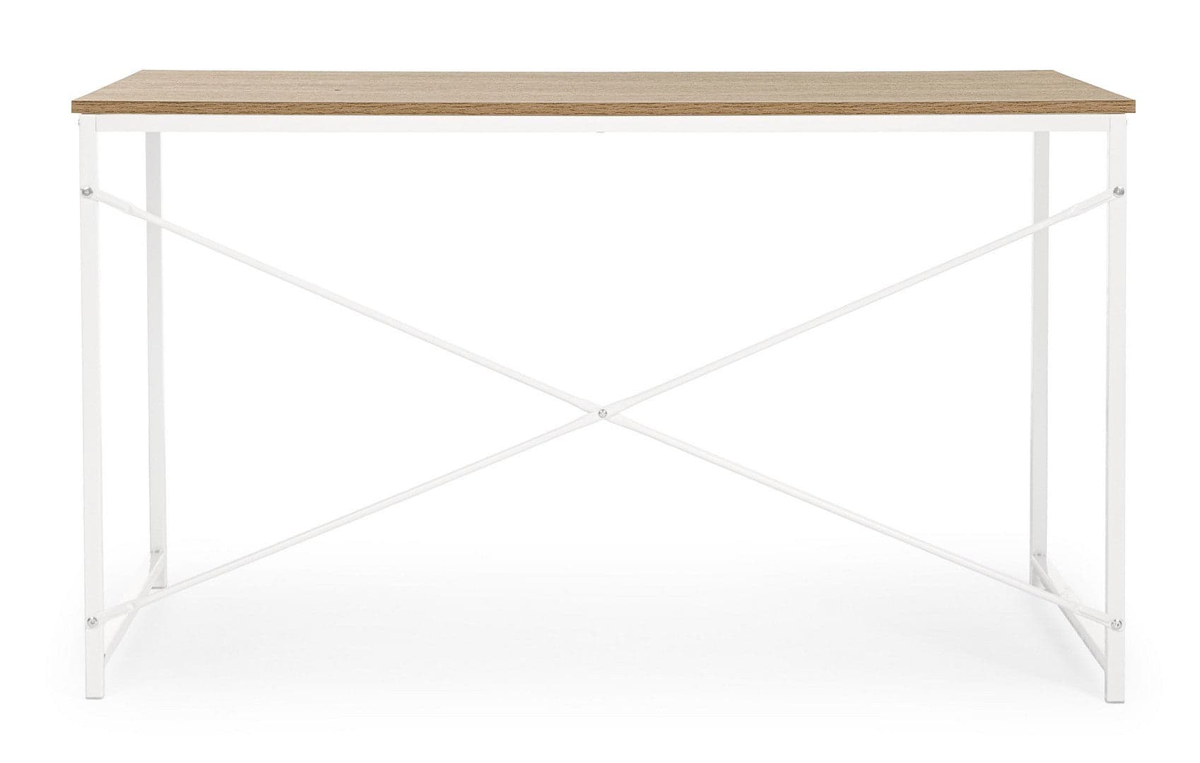 Scrivania "Elettro" bianca, struttura in acciaio verniciato, stile moderno, 120 x 60 x 70 cm in Scrivanie Decor Space - Altamura, commercioVirtuoso.it
