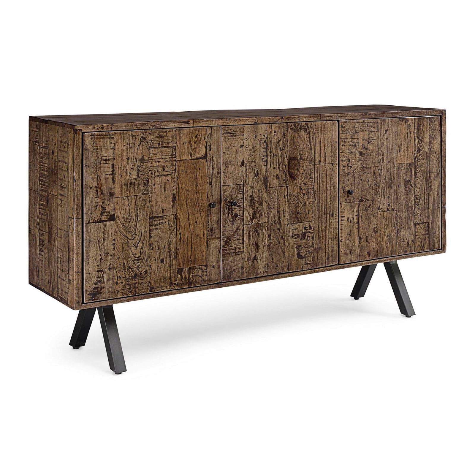 Credenza "Archer" 3 ante, con struttura in legno riciclato, stile design in Credenze Decor Space - Altamura, commercioVirtuoso.it