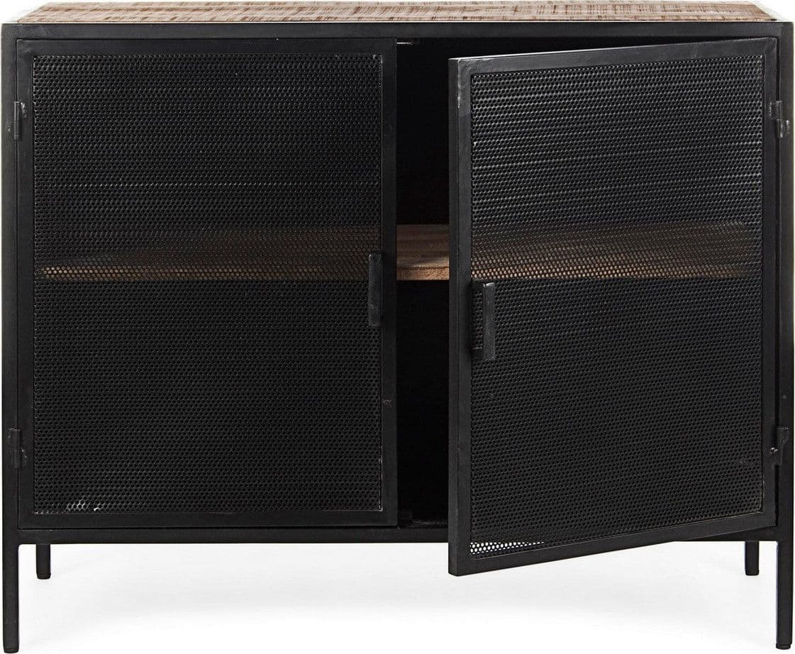 Credenza "Roderic" 2 ante con struttura in acciaio verniciato, stile industriale in Credenze Decor Space - Altamura, commercioVirtuoso.it