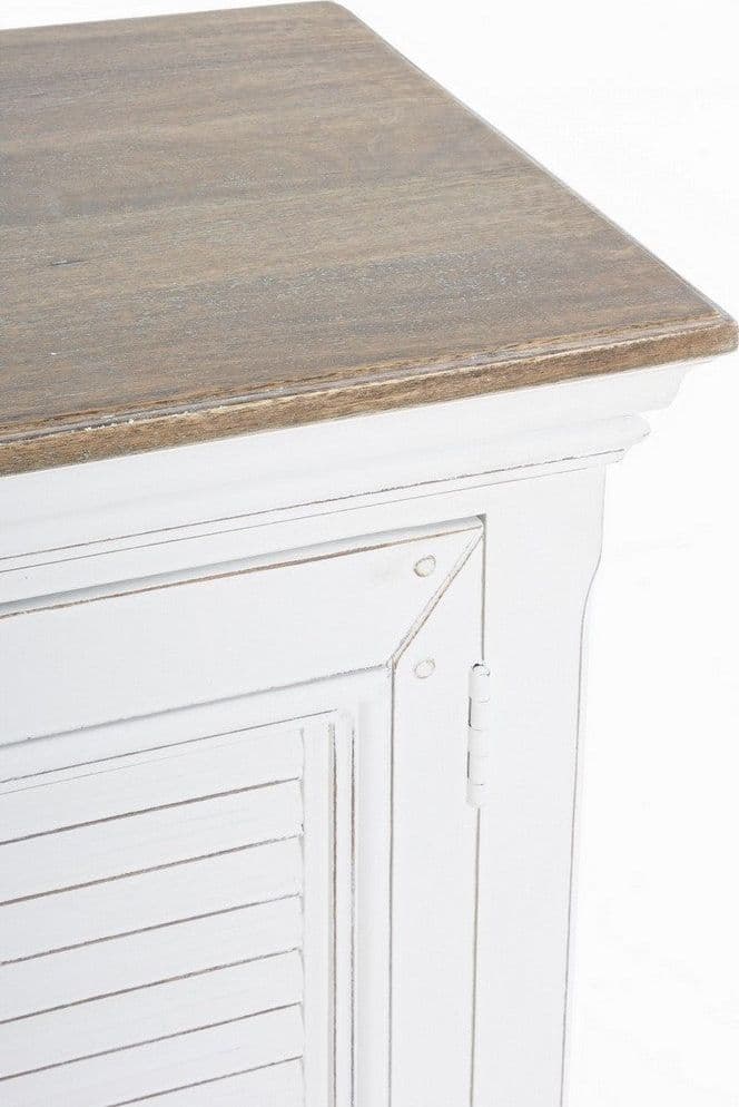 Credenza "Lincoln" in legno di mango, con schienali e laterali in mdf, finitura vernice a base d'acqua, stile rustico - 14