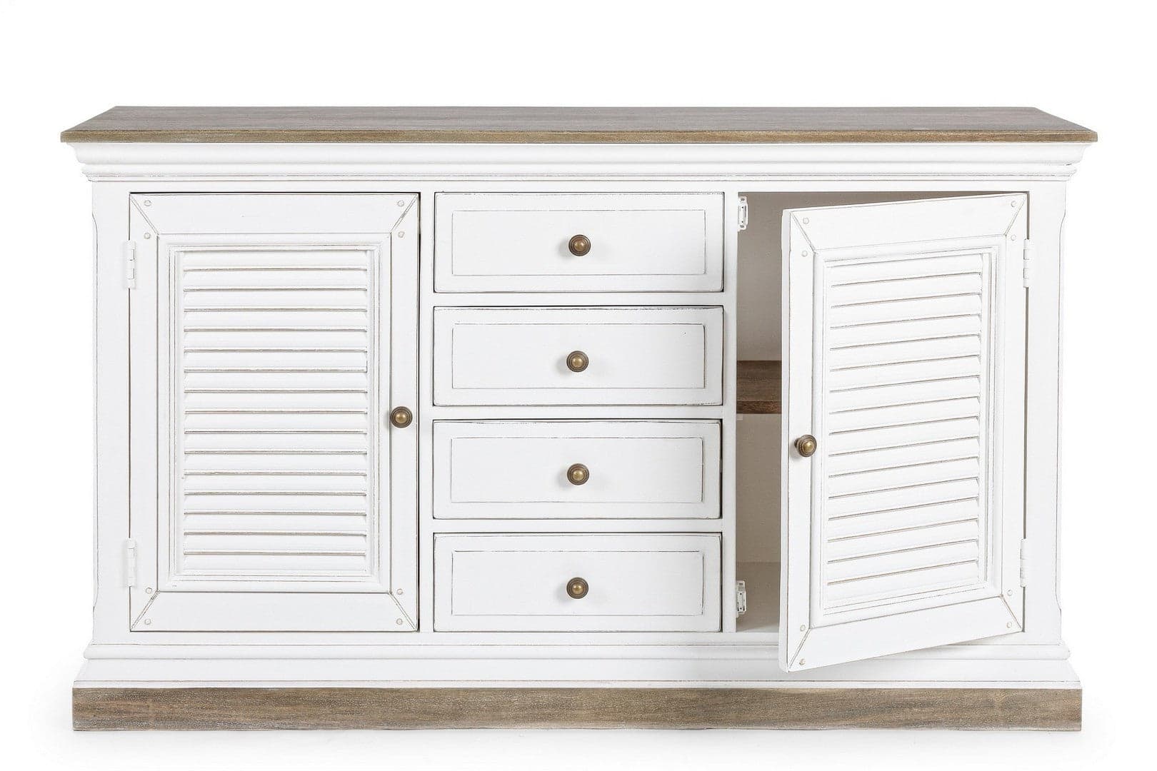 Credenza "Lincoln" in legno di mango, con schienali e laterali in mdf, finitura vernice a base d'acqua, stile rustico in Credenze Decor Space - Altamura, commercioVirtuoso.it