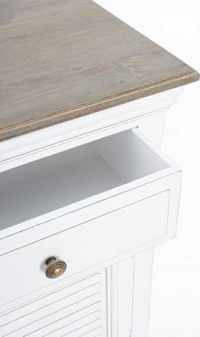 Credenza "Lincoln" in legno di mango, con schienali e laterali in mdf, finitura vernice a base d'acqua, stile rustico - 9