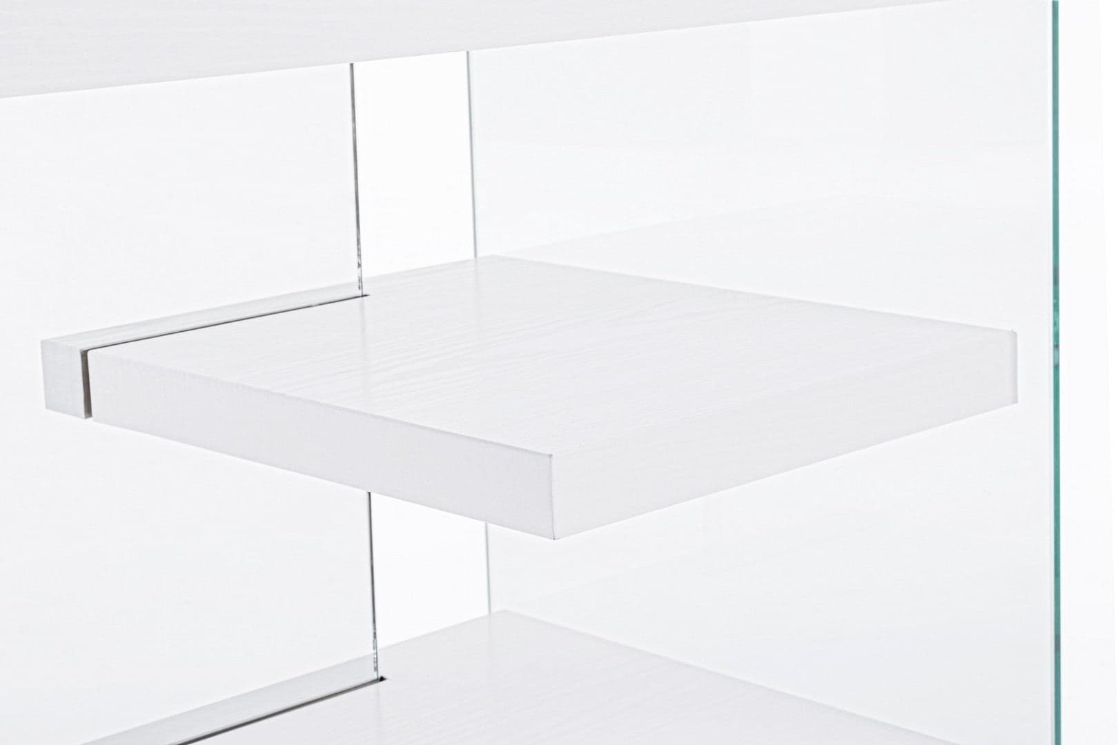 Scrivania "Line" Wood con 2 mensole, piano in mdf, lato in vetro temperato, 120 x 50 cm in Scrivanie Decor Space - Altamura, commercioVirtuoso.it