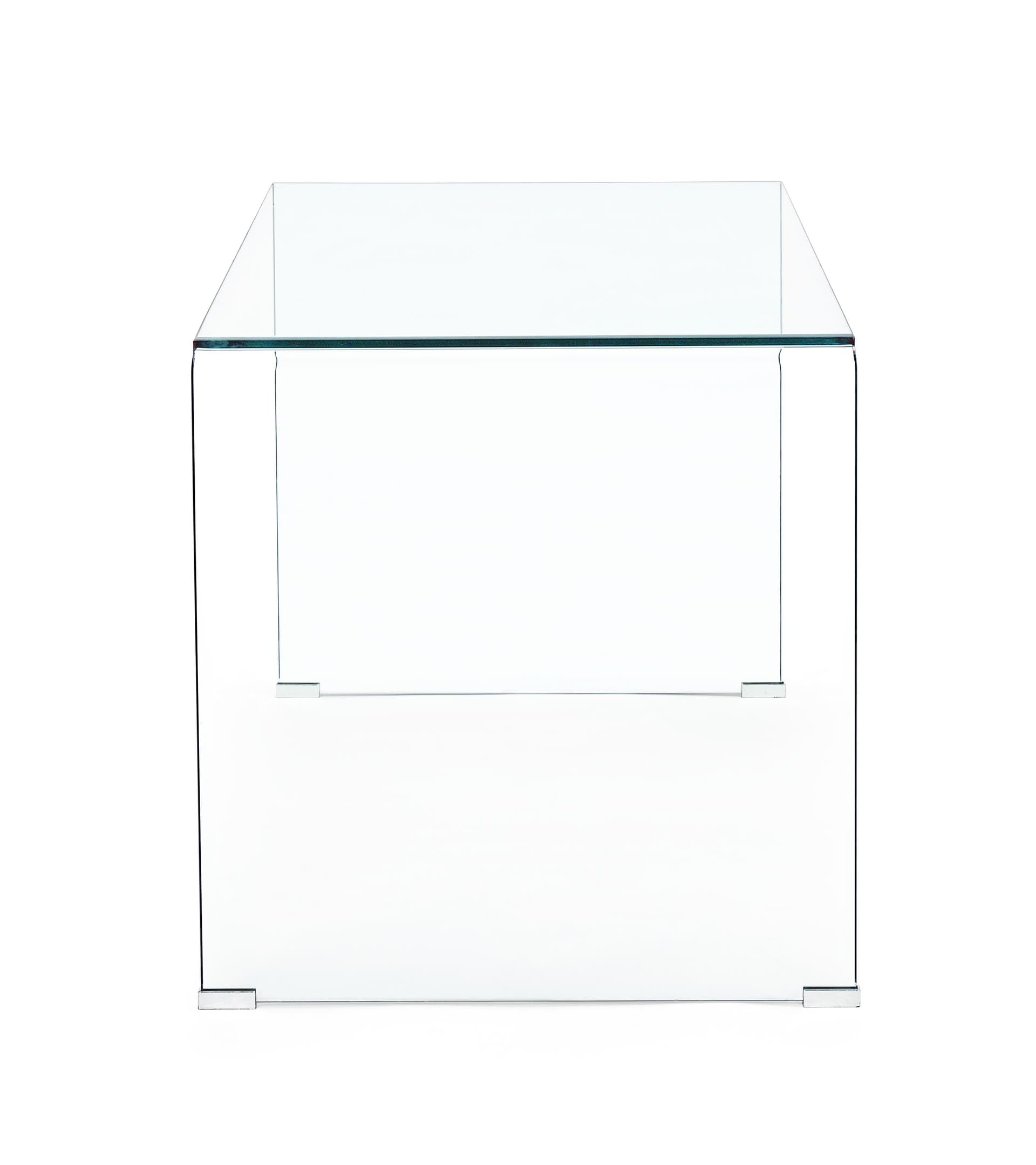 Scrivania "Iride" porta PC con struttura in vetro trasparente 125 X 70 cm per ufficio e cameretta in Scrivanie Decor Space - Altamura, commercioVirtuoso.it