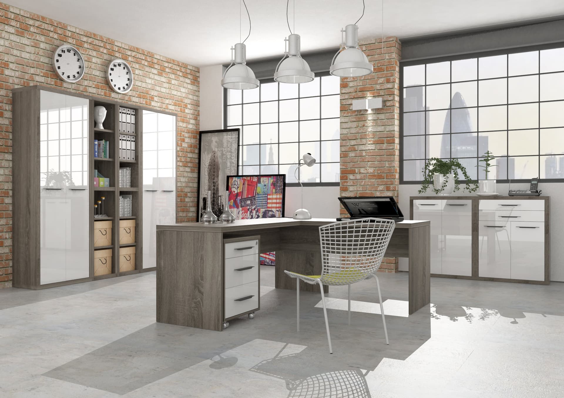 Allungo per scrivania Elegante in legno Effetto 3D da ufficio e stanzetta in Postazioni di lavoro per computer Decor Space - Altamura, commercioVirtuoso.it