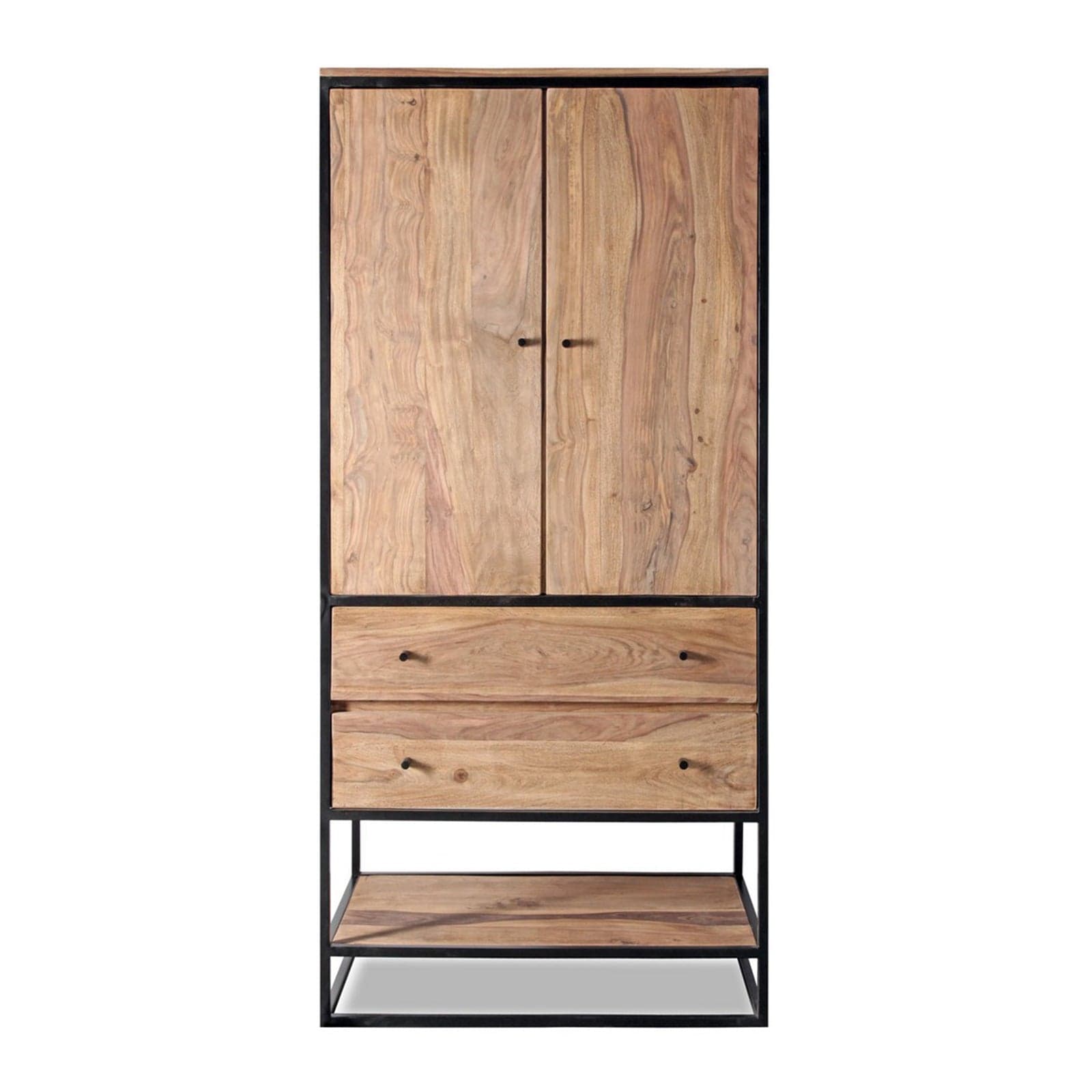 Credenza "Nartan" con struttura in legno sheesham, schienale in compensato - 6