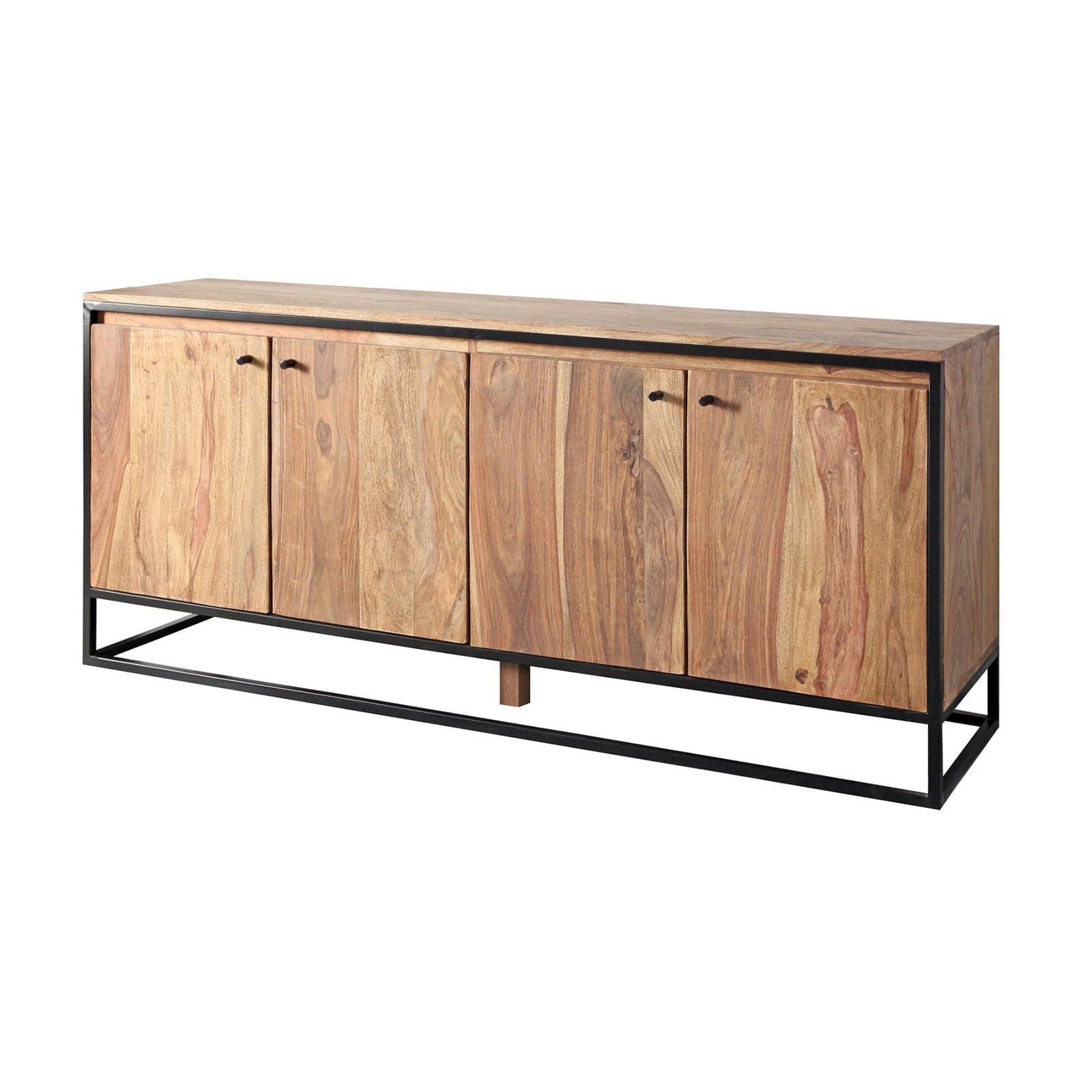 Credenza "Nartan" con struttura in legno sheesham, schienale in compensato in Credenze Decor Space - Altamura, commercioVirtuoso.it