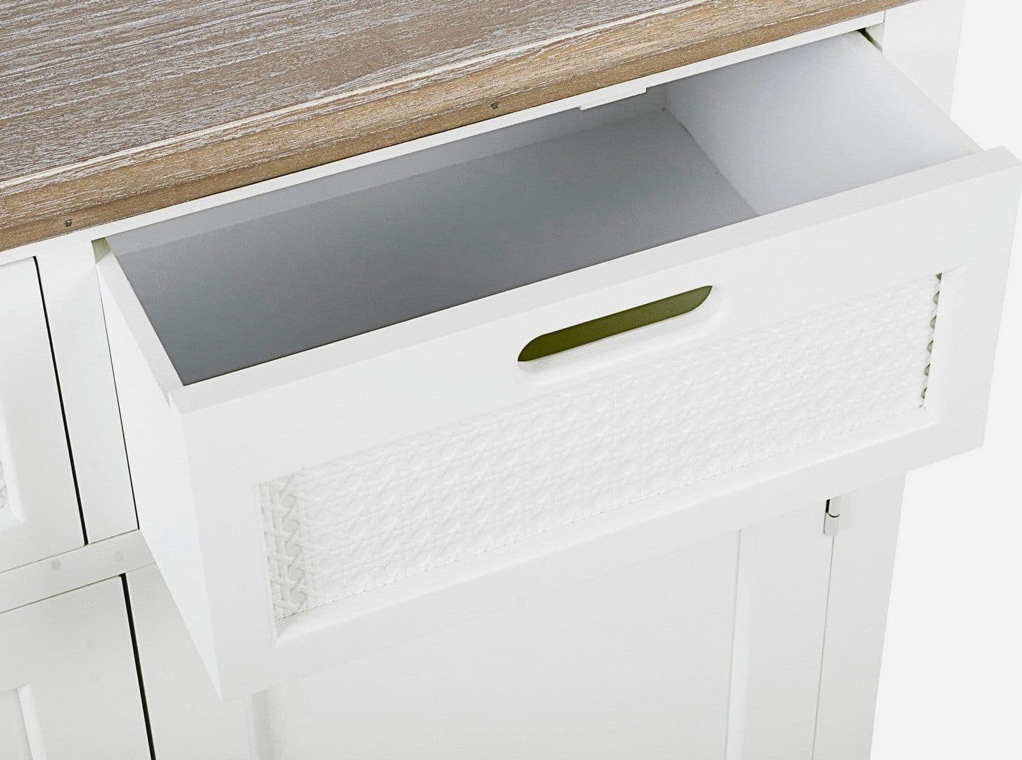 Credenza "Dorotea" con struttura in MDF, maniglie in legno di pino in Credenze Decor Space - Altamura, commercioVirtuoso.it