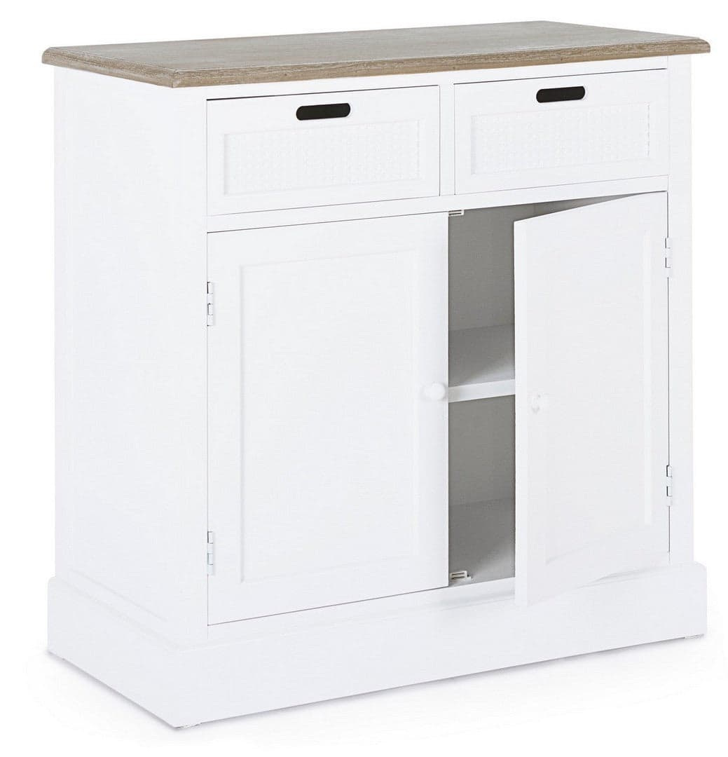 Credenza "Dorotea" con struttura in MDF, maniglie in legno di pino in Credenze Decor Space - Altamura, commercioVirtuoso.it