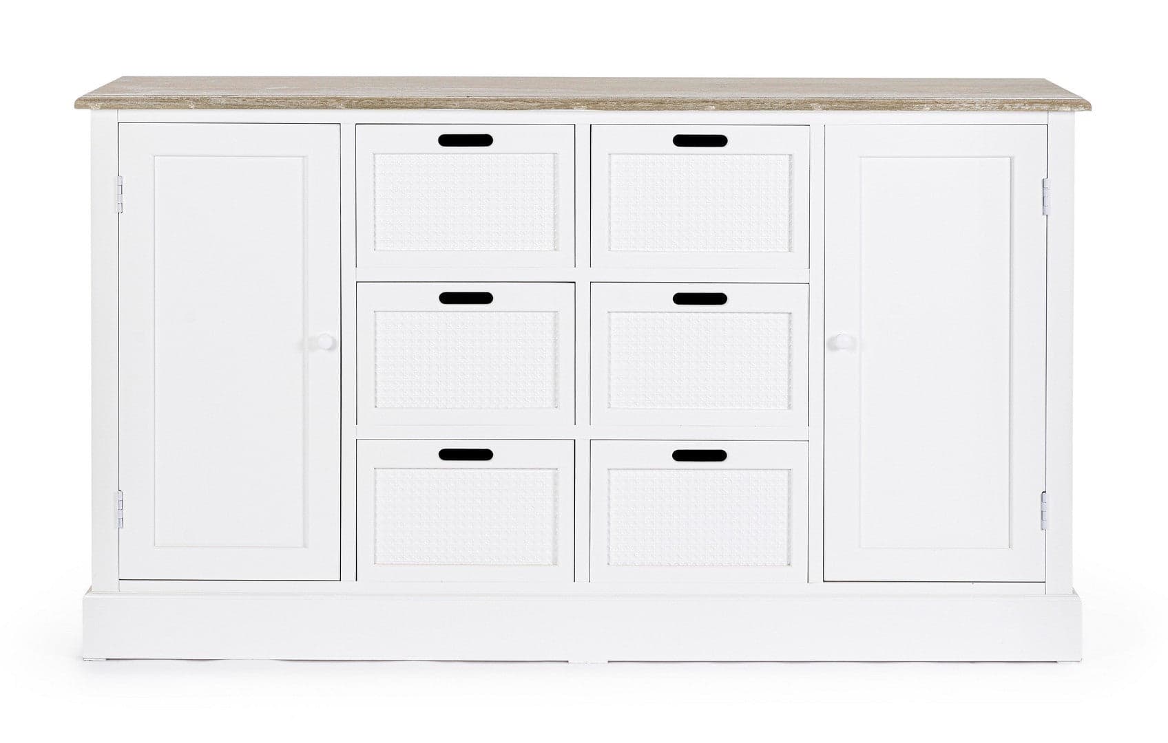 Credenza "Dorotea" con struttura in MDF, maniglie in legno di pino in Credenze Decor Space - Altamura, commercioVirtuoso.it