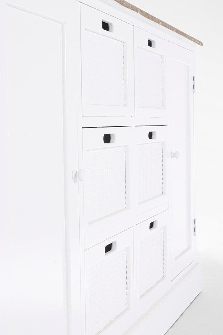 Credenza "Dorotea" con struttura in MDF, maniglie in legno di pino in Credenze Decor Space - Altamura, commercioVirtuoso.it