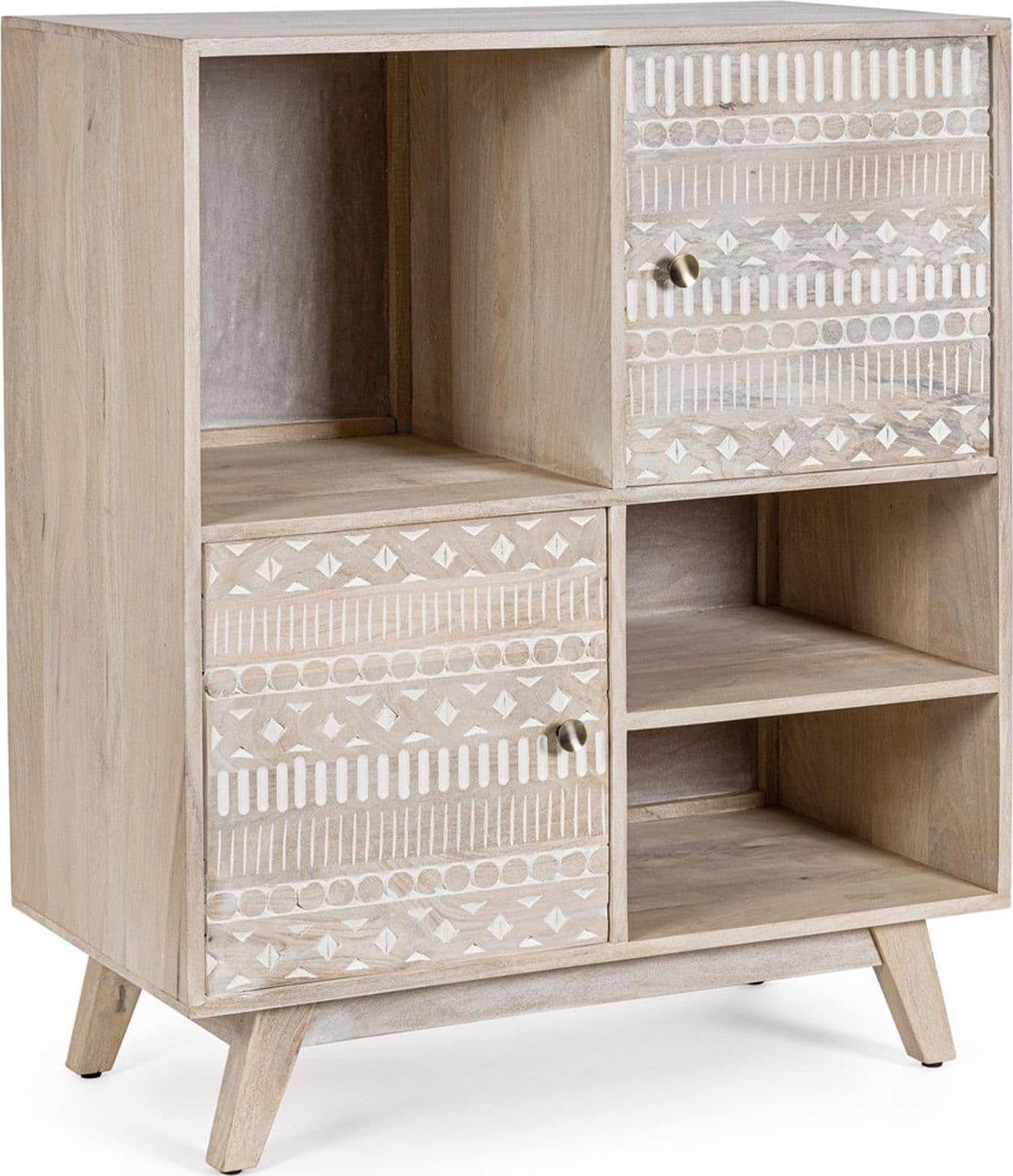 Credenza "Indira" con struttura in legno di mango, schienale in mdf, decorazioni fatte a mano - 15