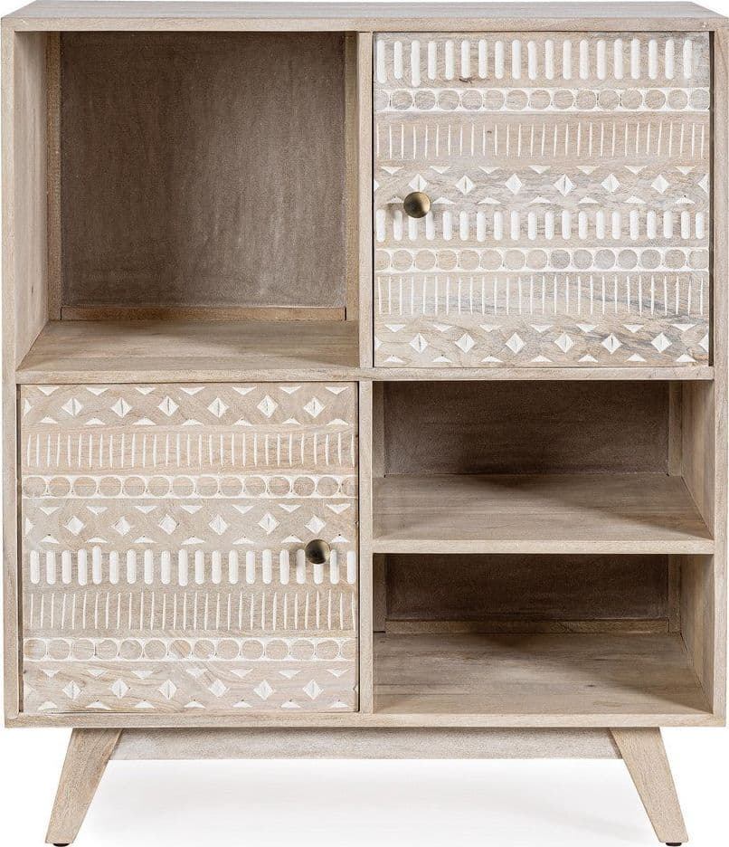 Credenza "Indira" con struttura in legno di mango, schienale in mdf, decorazioni fatte a mano - 16