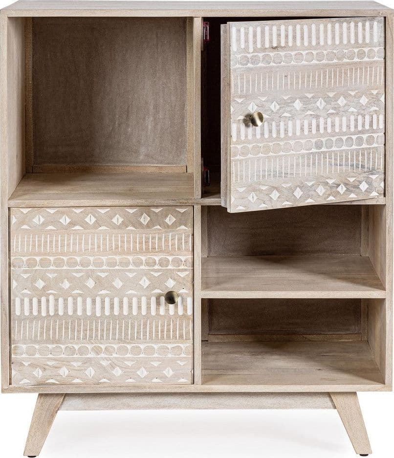 Credenza "Indira" con struttura in legno di mango, schienale in mdf, decorazioni fatte a mano - 21
