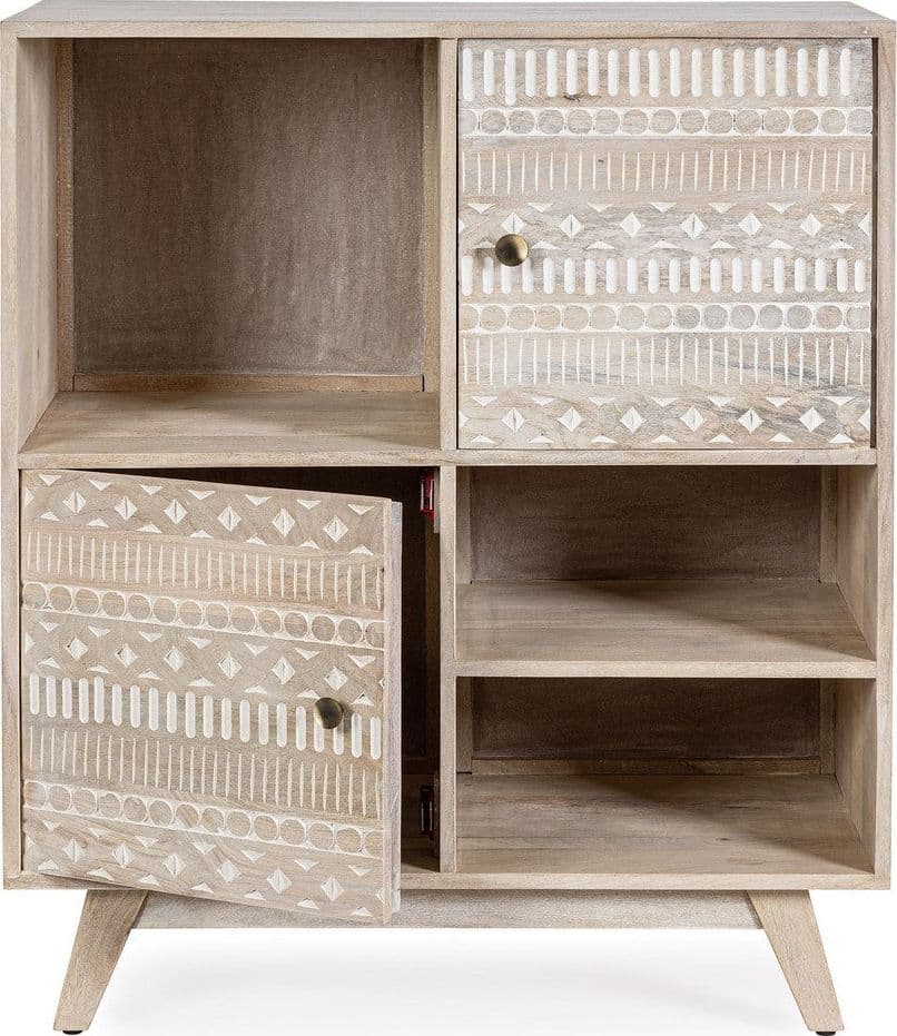 Credenza "Indira" con struttura in legno di mango, schienale in mdf, decorazioni fatte a mano - 22