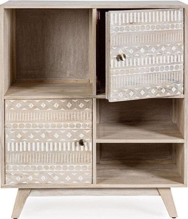 Credenza "Indira" con struttura in legno di mango, schienale in mdf, decorazioni fatte a mano - 23