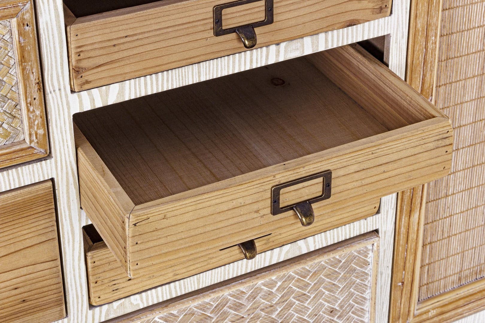 Credenza "Eloise", struttura in legno MDF o legno di abete, pomelli in acciaio, stile naturale - 19