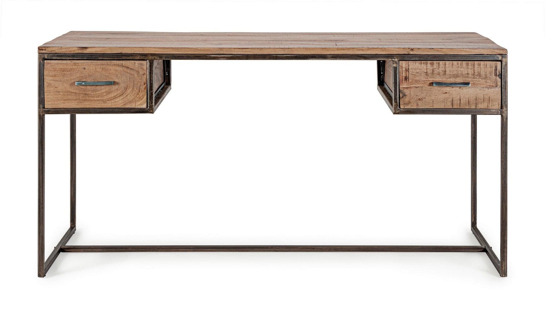 Scrivania "Elmer" con 2 cassetti, struttura in legno di acacia, stile moderno, 150x60x77h in Scrivanie Decor Space - Altamura, commercioVirtuoso.it
