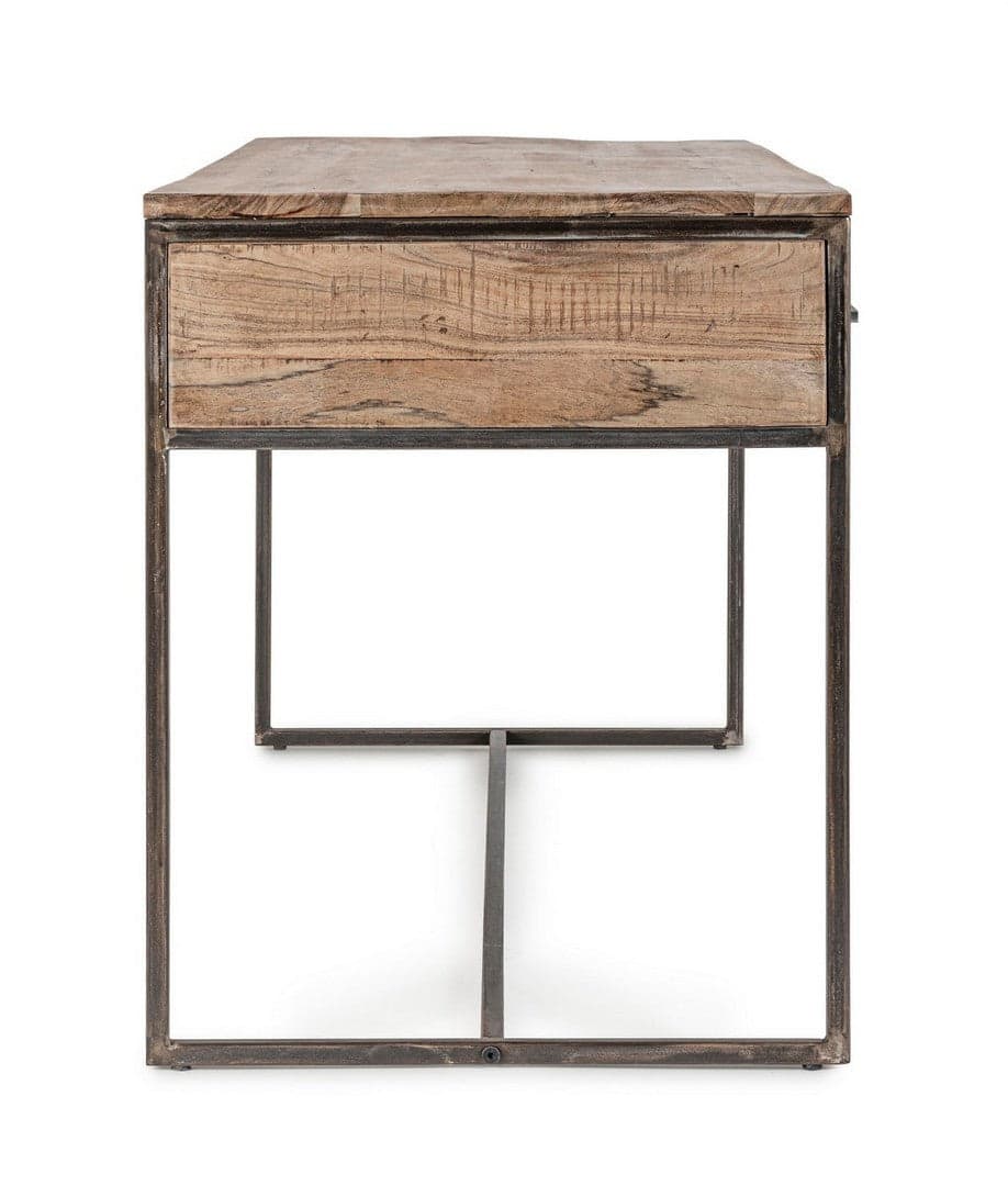 Scrivania "Elmer" con 2 cassetti, struttura in legno di acacia, stile moderno, 150x60x77h in Scrivanie Decor Space - Altamura, commercioVirtuoso.it