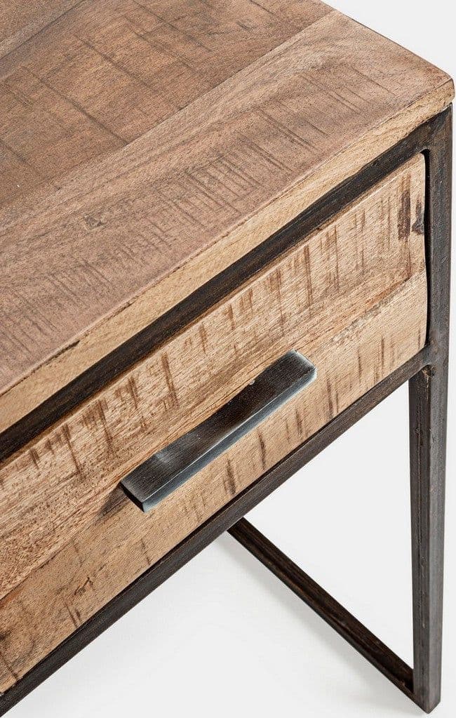Scrivania "Elmer" con 2 cassetti, struttura in legno di acacia, stile moderno, 150x60x77h in Scrivanie Decor Space - Altamura, commercioVirtuoso.it