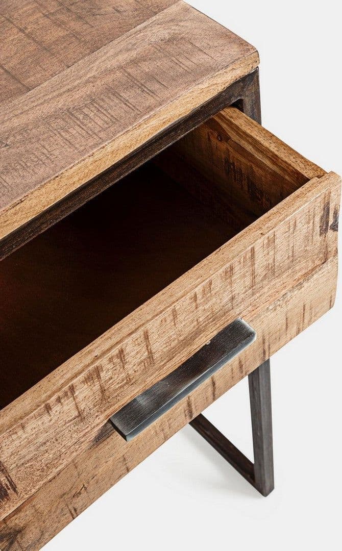 Scrivania "Elmer" con 2 cassetti, struttura in legno di acacia, stile moderno, 150x60x77h in Scrivanie Decor Space - Altamura, commercioVirtuoso.it