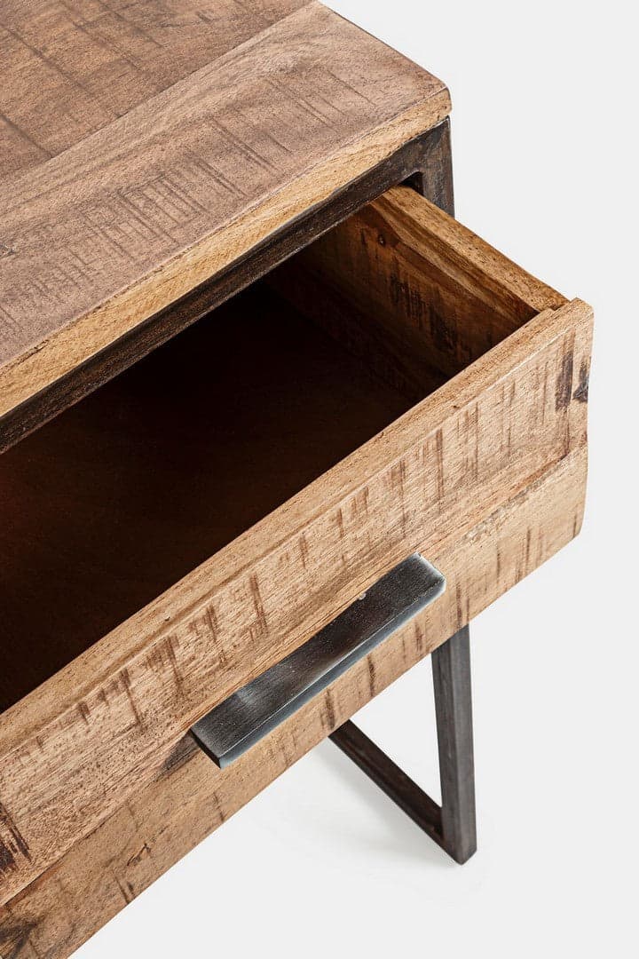 Scrivania "Elmer" con 2 cassetti, struttura in legno di acacia, stile moderno, 150x60x77h in Scrivanie Decor Space - Altamura, commercioVirtuoso.it