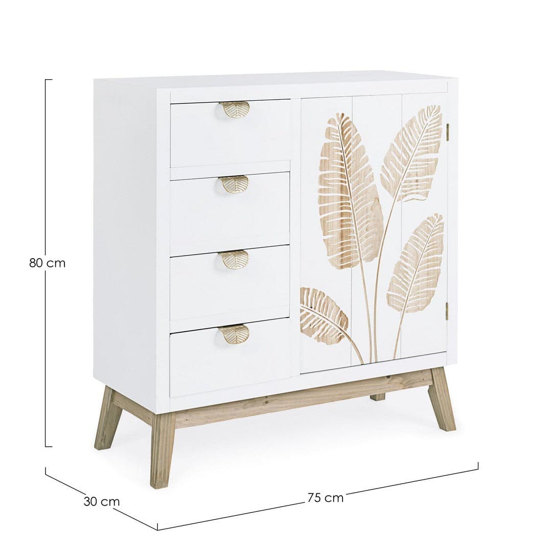 Credenza "Folium", con struttura in abete e mdf, piano e schienale in mdf, stile design in Credenze Decor Space - Altamura, commercioVirtuoso.it