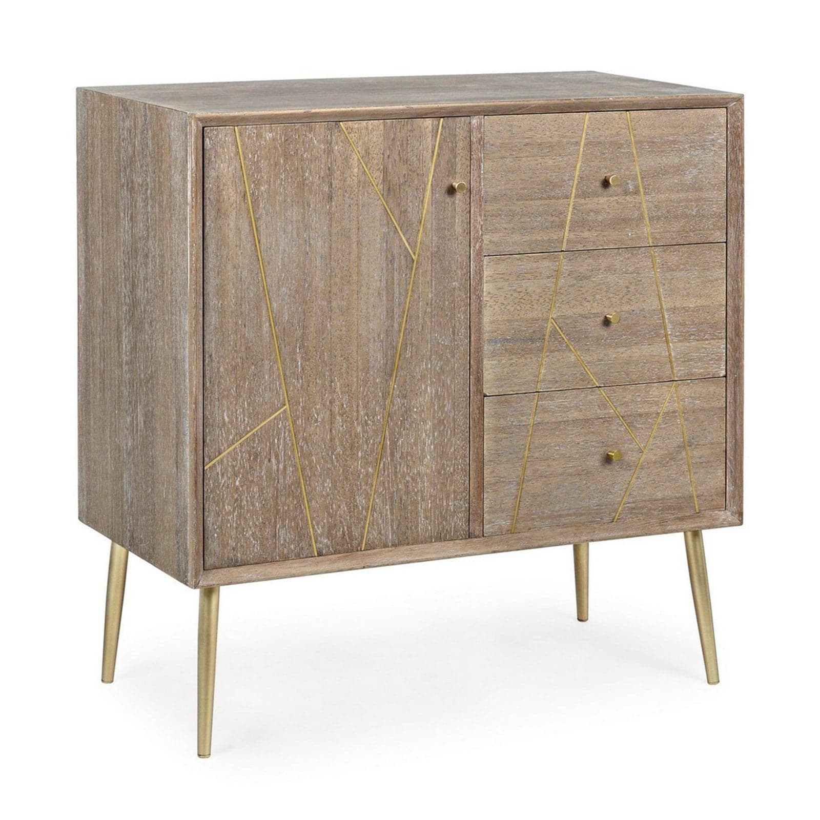 Credenza "Filomena" con in legno teak, pannelli esterni in mdf, finitura a base d'acqua, stile atmosphere - 5