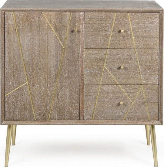Credenza "Filomena" con in legno teak, pannelli esterni in mdf, finitura a base d'acqua, stile atmosphere - 17