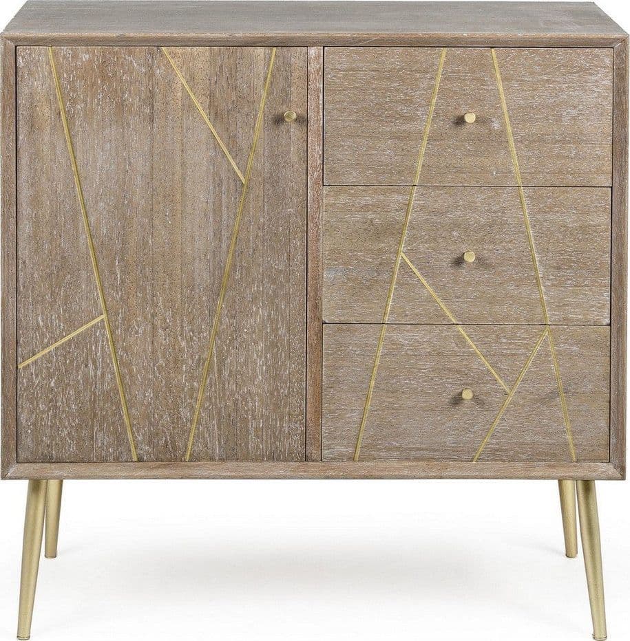 Credenza "Filomena" con in legno teak, pannelli esterni in mdf, finitura a base d'acqua, stile atmosphere - 10